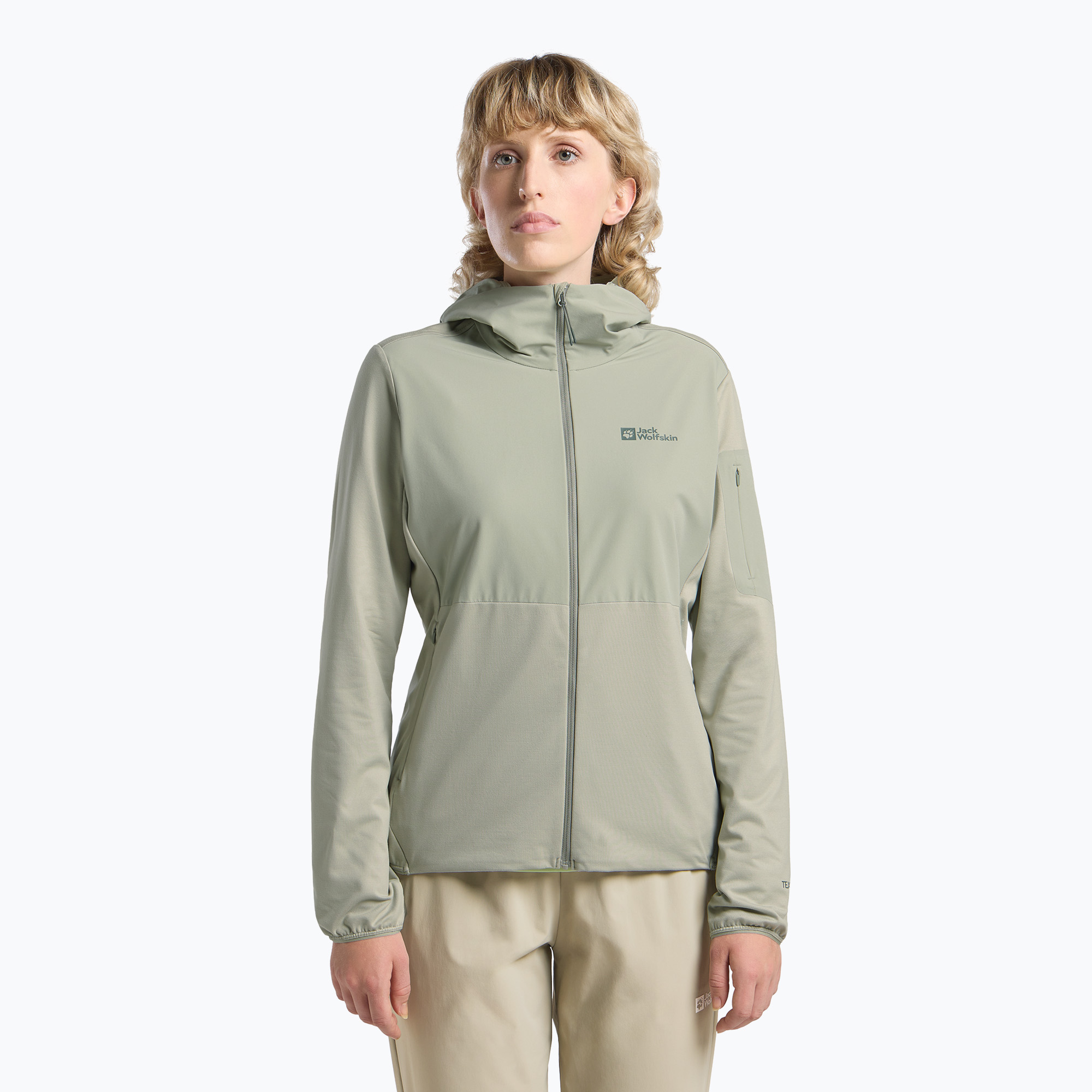 Dámska fleecová mikina Jack Wolfskin Prelight Trail Hoody mint leaf