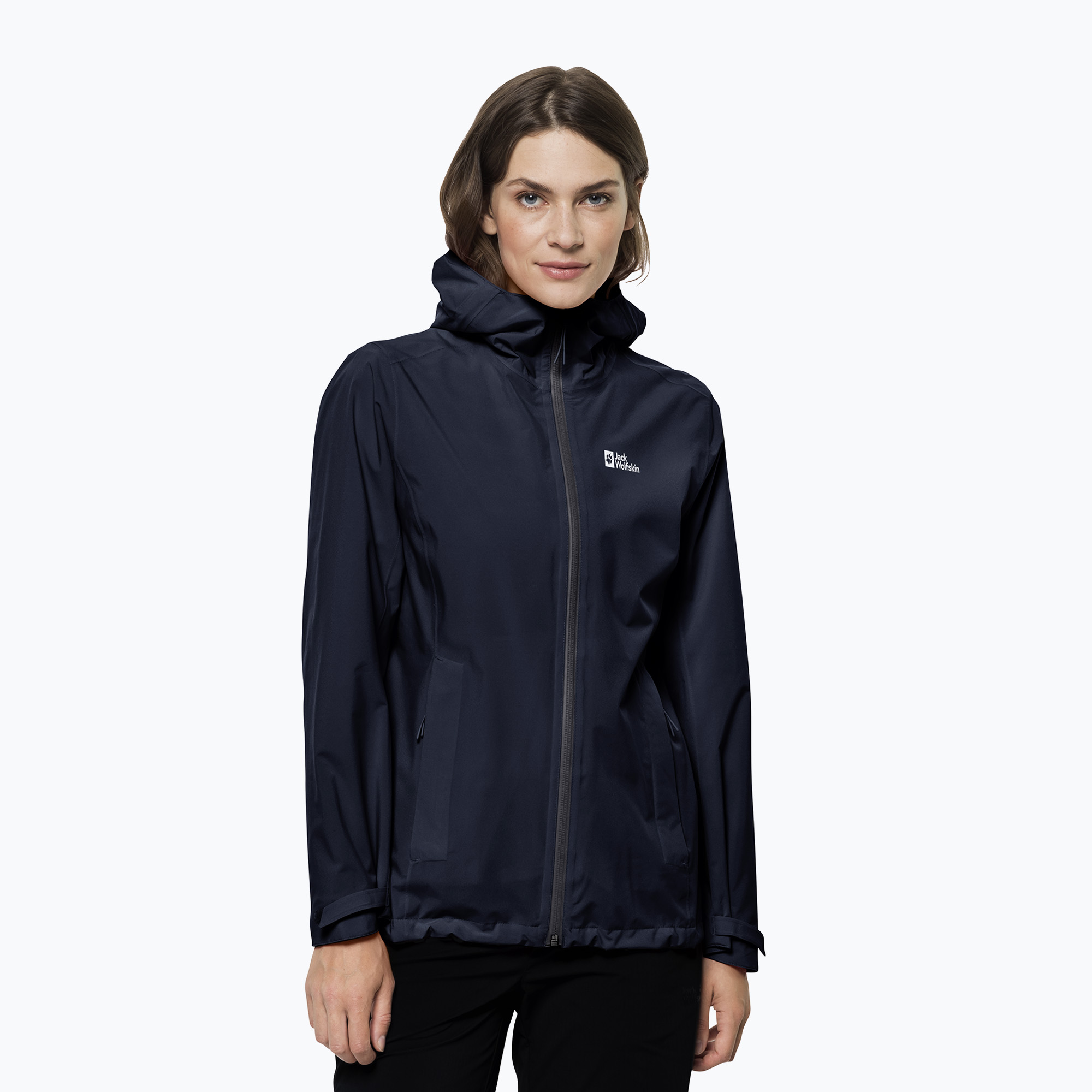 Dámska hardshellová bunda Jack Wolfskin Pack & Go Shell navy blue 1111514_1010 (Pack & Go Shell 1111514_1010)