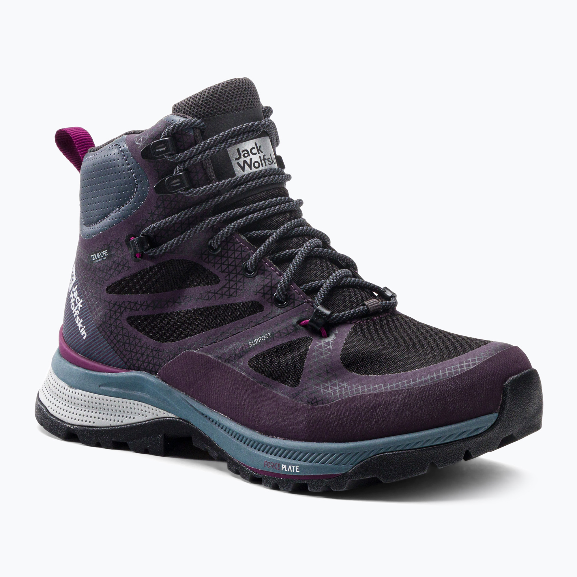 Dámske trekové topánky Jack Wolfskin Force Striker Texapore Mid purple 4038873 (Force Striker Texapore Mid 4038873)