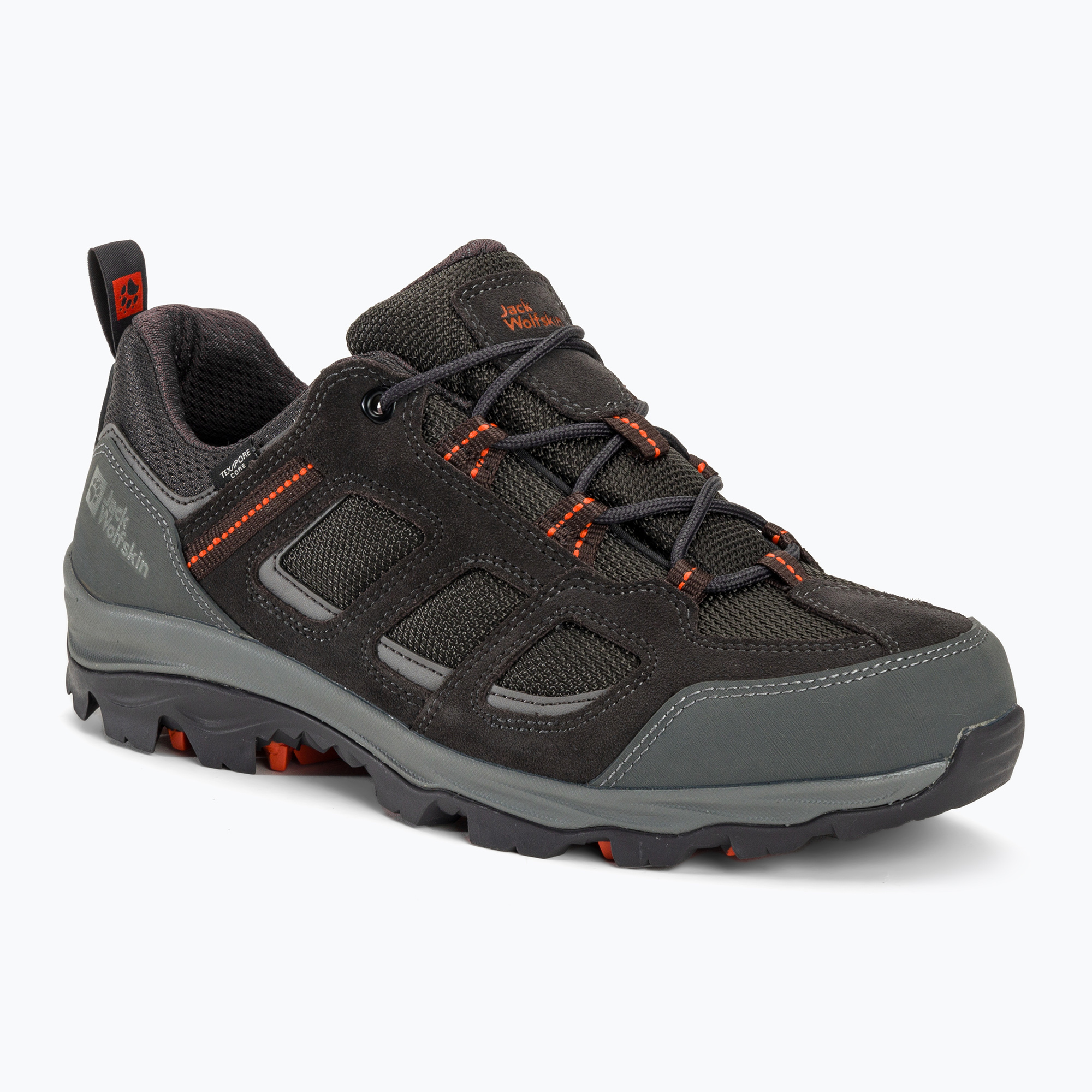 Pánske trekové topánky Jack Wolfskin Vojo 3 Texapore Low grey/orange (Vojo 3 Texapore Low 4042441)