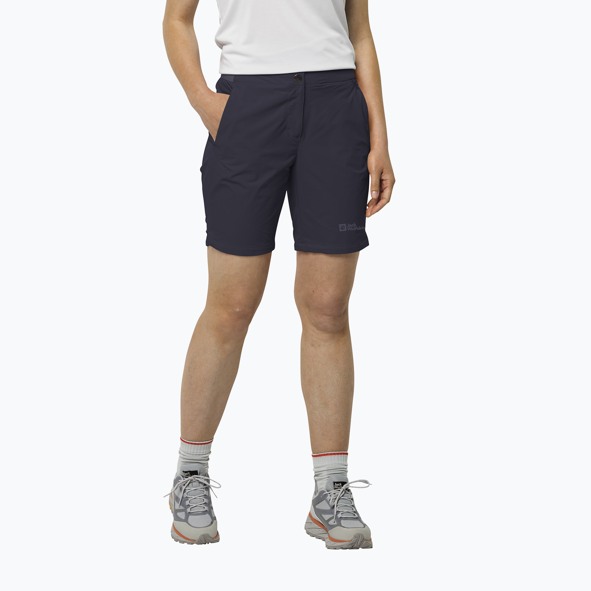Jack Wolfskin Hilltop Trail sivé dámske trekingové šortky 1505462