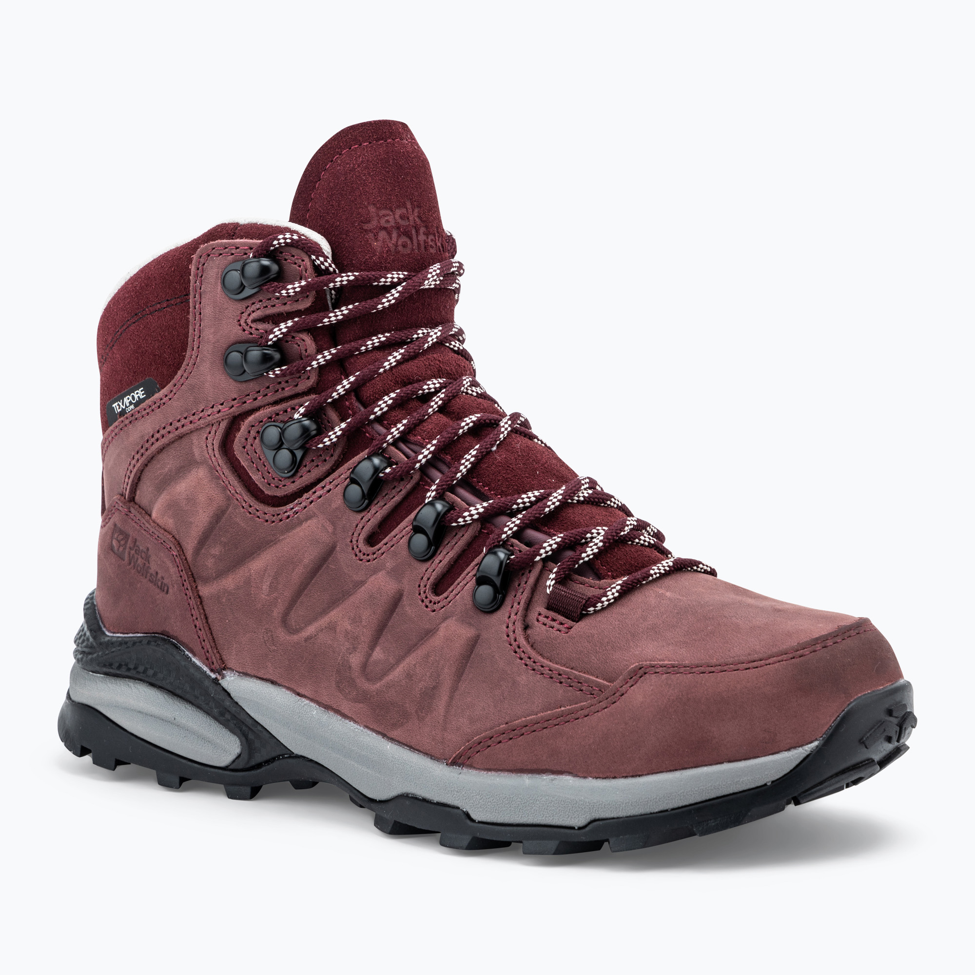 Dámska trekingová obuv Jack Wolfskin Refugio Prime Texapore Mid dark maroon (Refugio Prime Texapore Mid 4059701_2866)