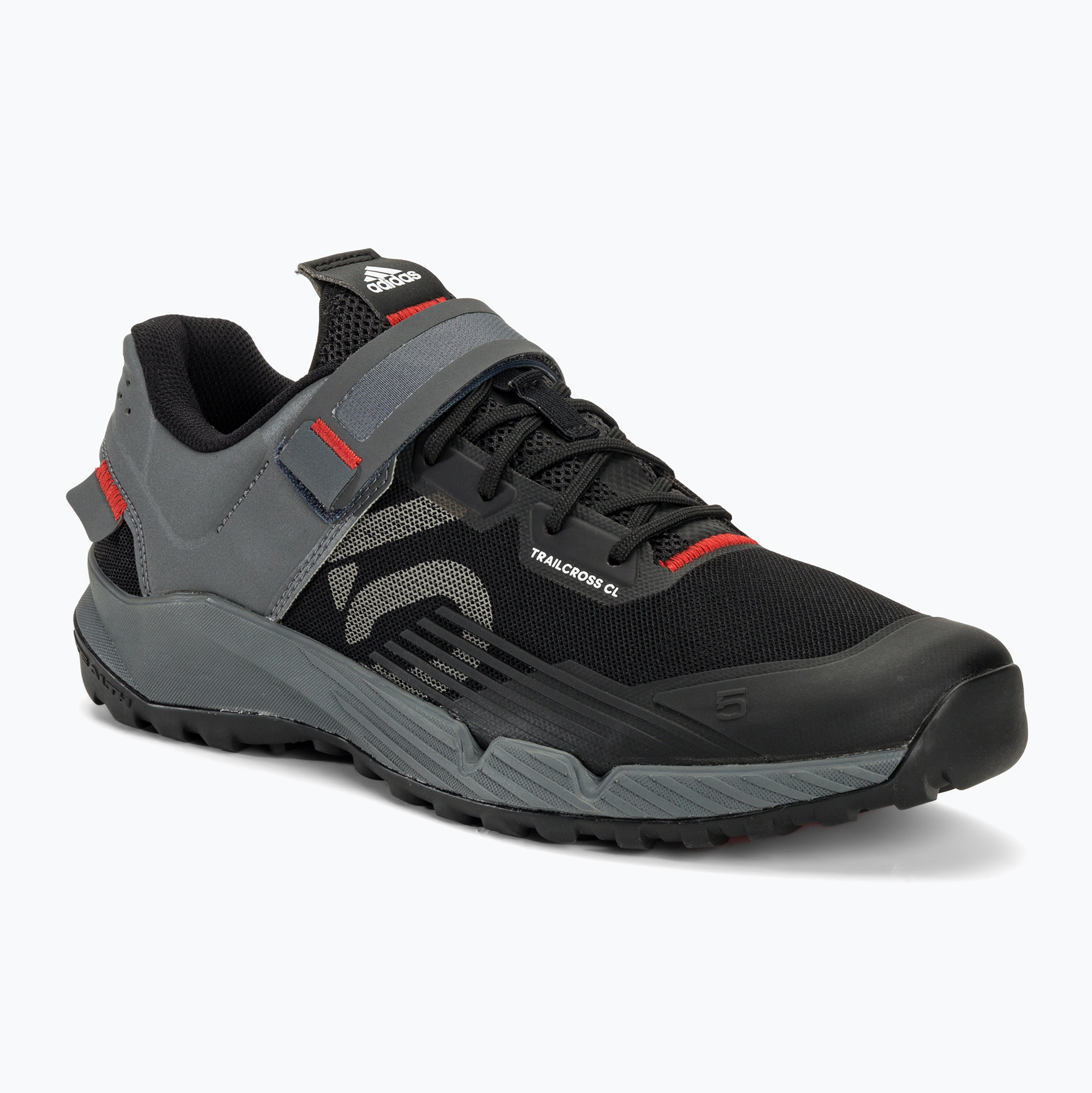 Pánska MTB cyklistická obuv adidas FIVE TEN Trailcross Clip In core black/grey three/red (Trailcross Clip In GZ9848)