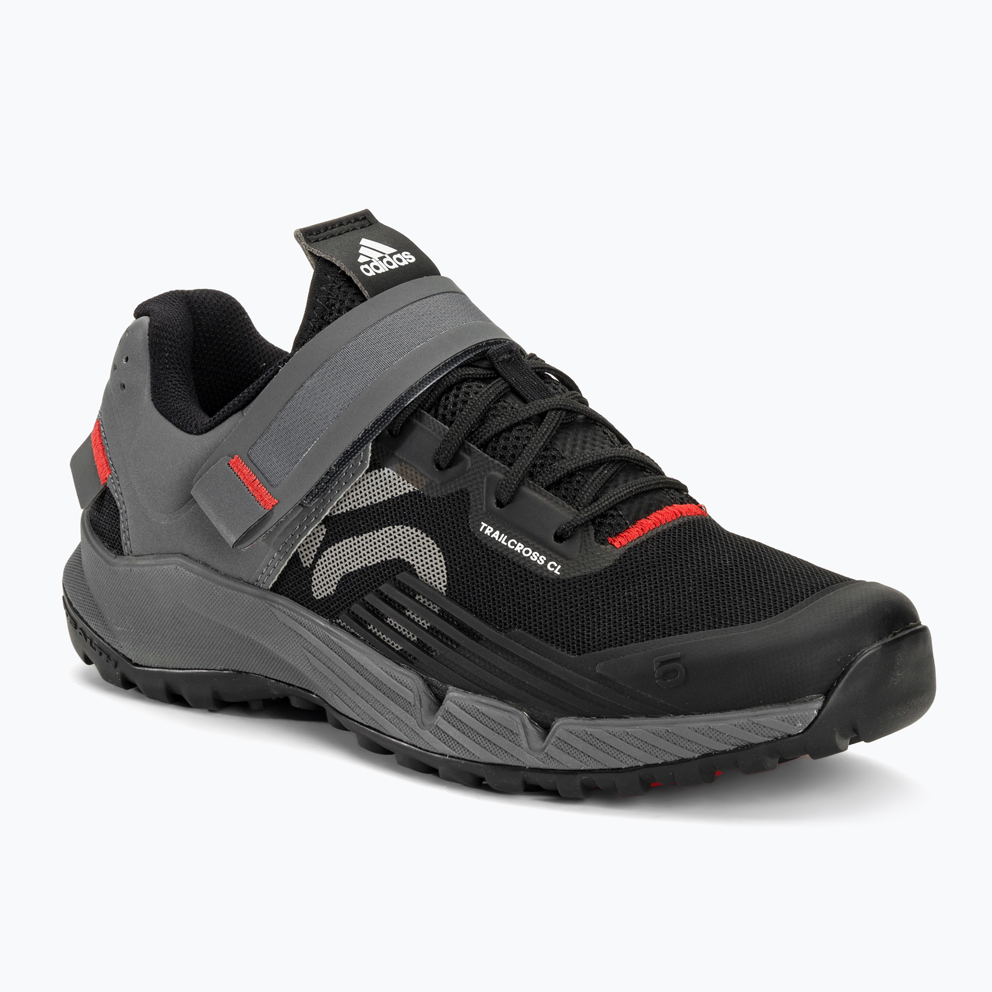 Dámska MTB cyklistická obuv adidas FIVE TEN Trailcross Clip In core black/grey three/red (Trailcross Clip In GZ9840)
