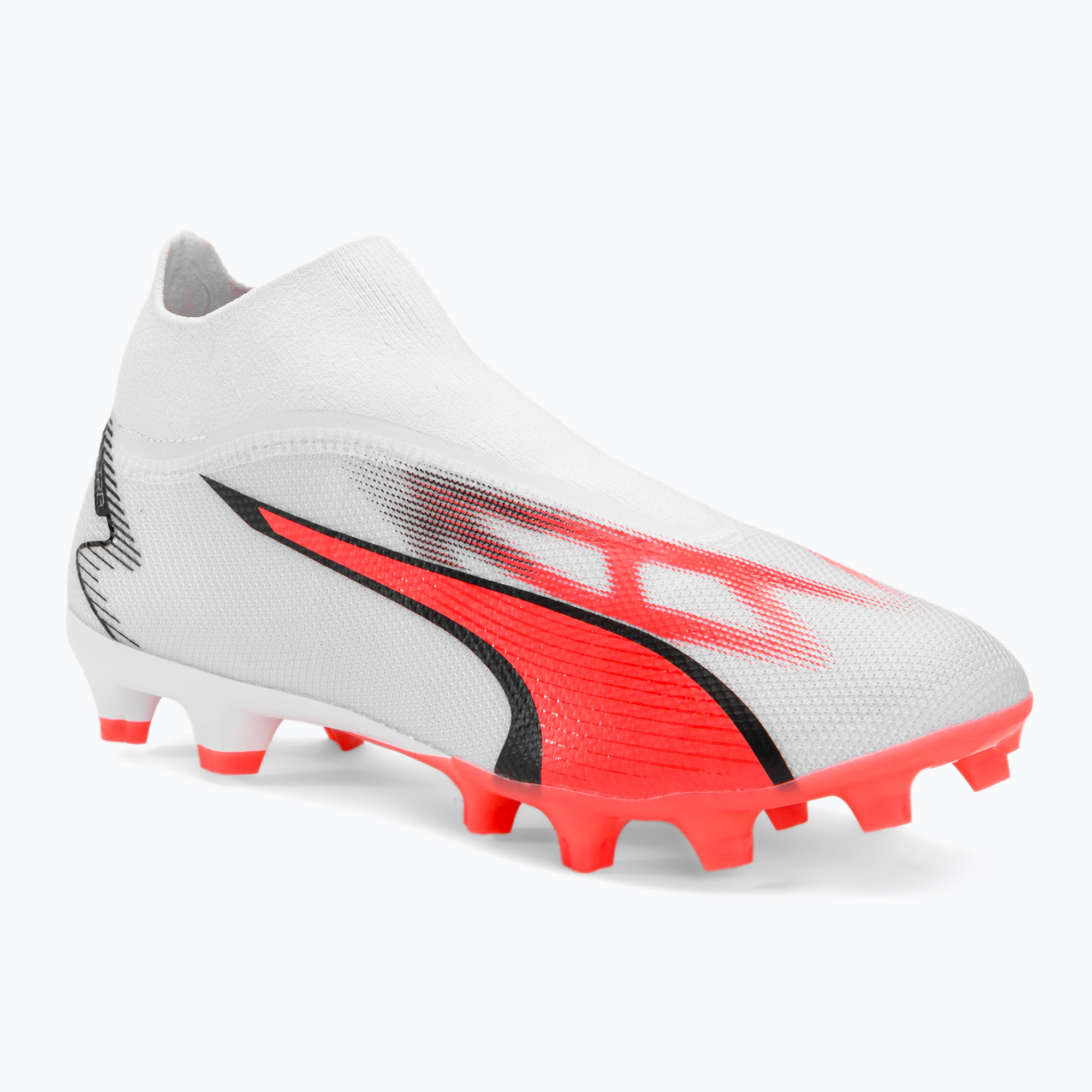 PUMA Ultra Match+ Ll FG/AG pánske kopačky puma white/puma black/fire orchid (Ultra Match+ Ll Fg/Ag 107511 01)