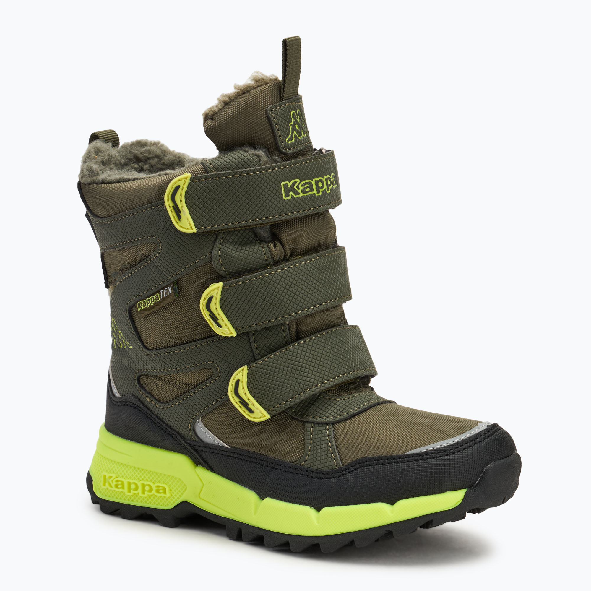 Detské snehule Kappa Vipos Tex army/lime (Vipos Tex 260902K-3133)