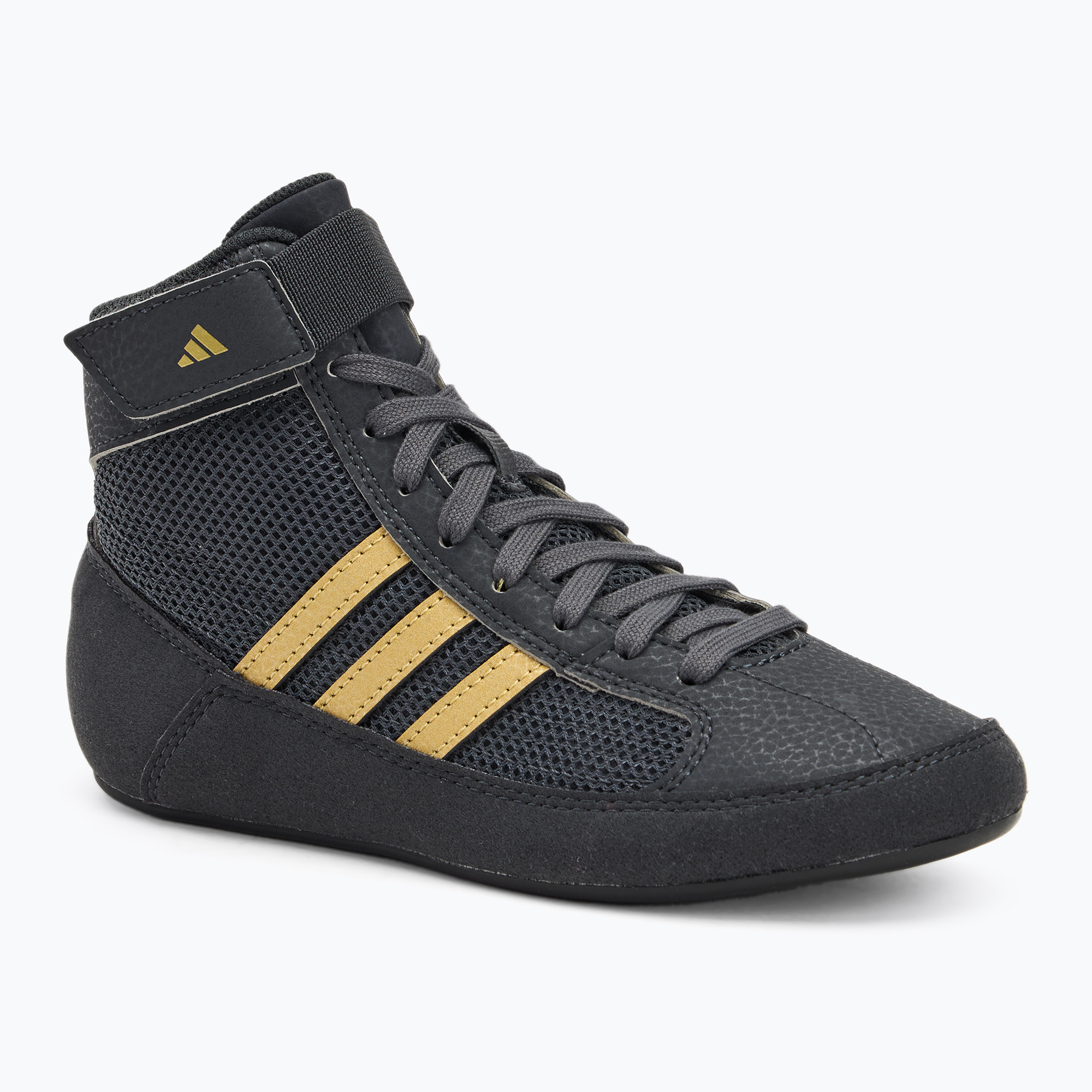 Detské zápasnícke topánky adidas Havoc greay six/ matte gold/ core black (Havoc HP6872)