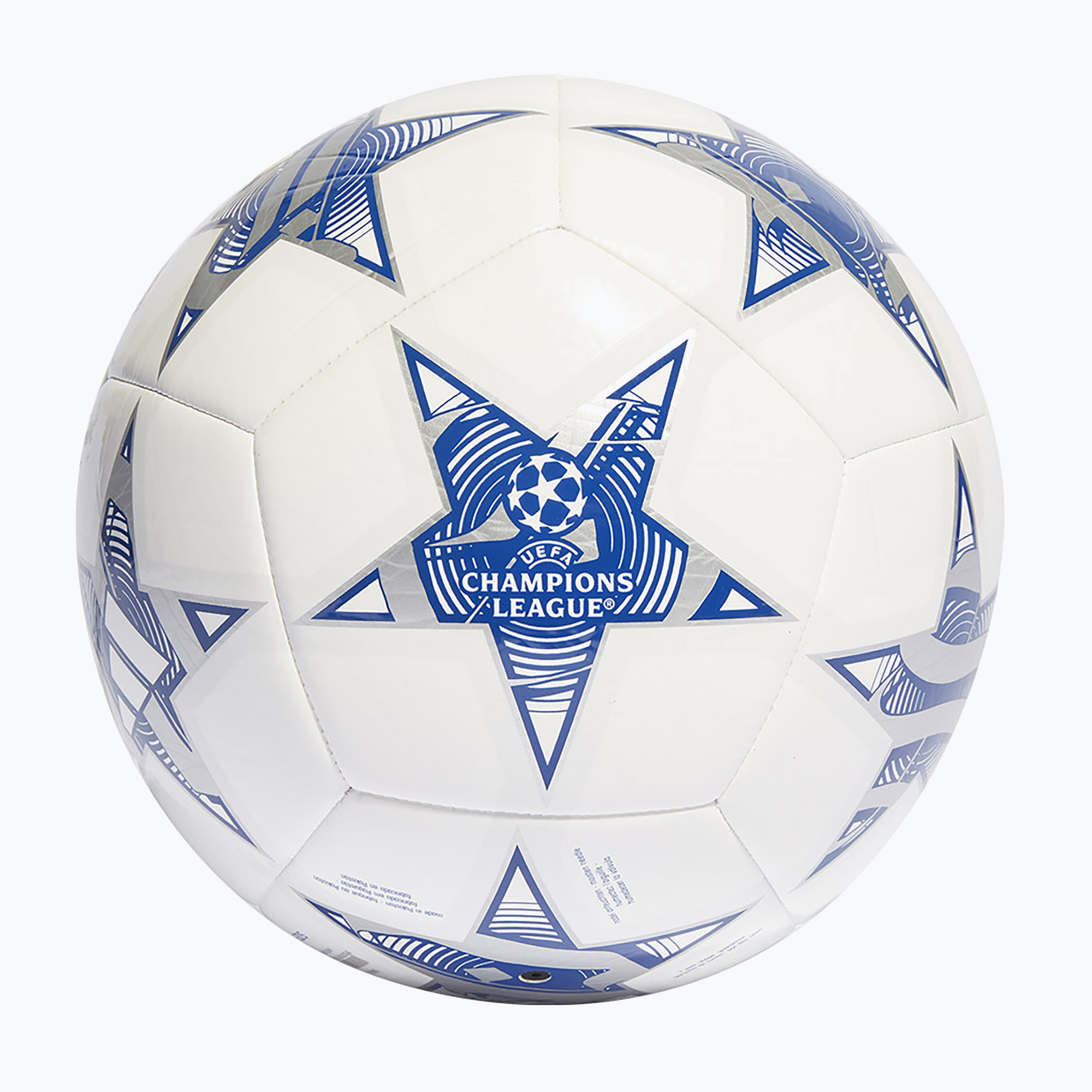 Futbalová lopta adidas UCL Club 23/24 futbalová biela/železná metalíza/šoková fialová/jasná azúrová veľkosť 4