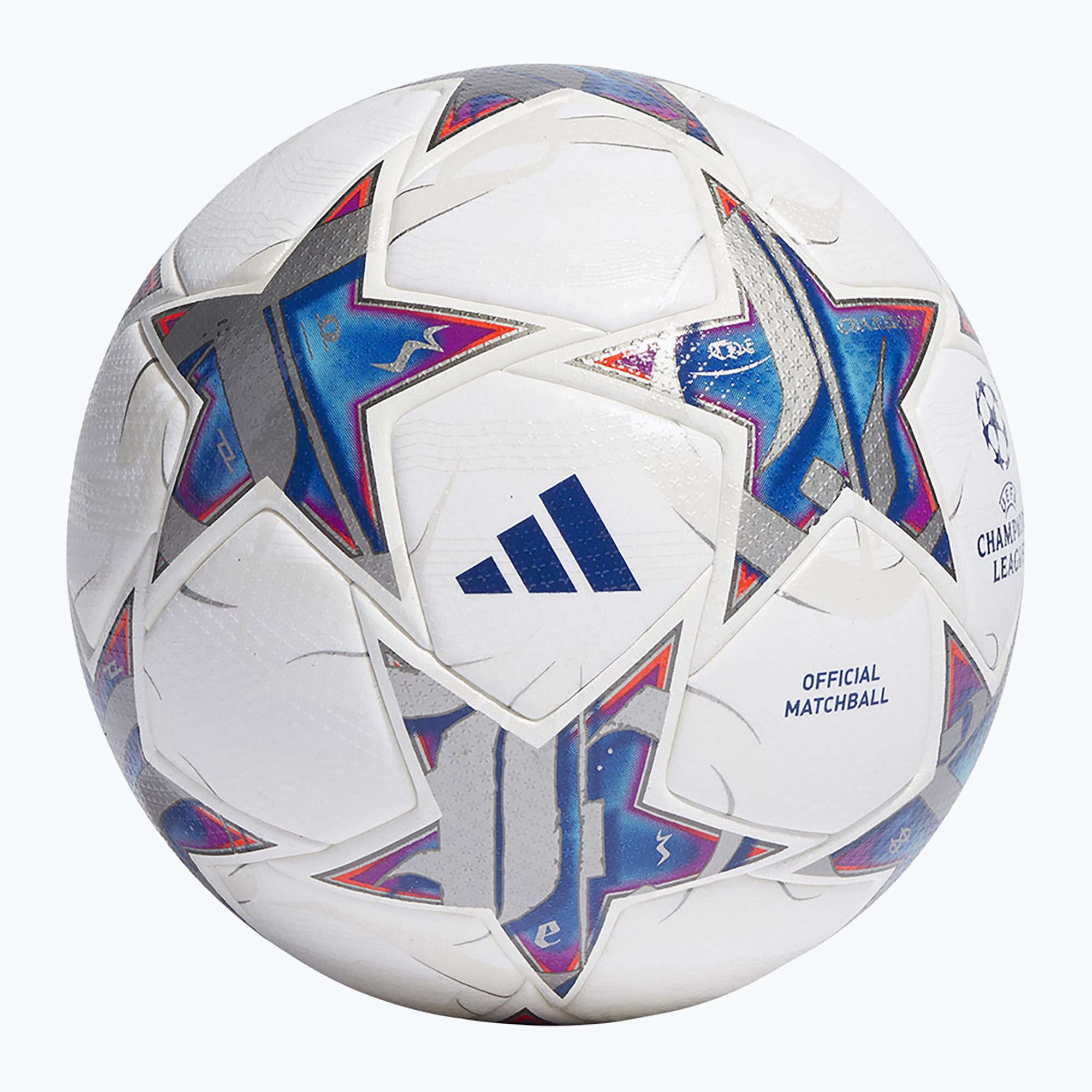 adidas UCL PRO 23/24 futbalová biela/strieborná metalíza/jasná azúrová/kráľovská modrá veľkosť 5