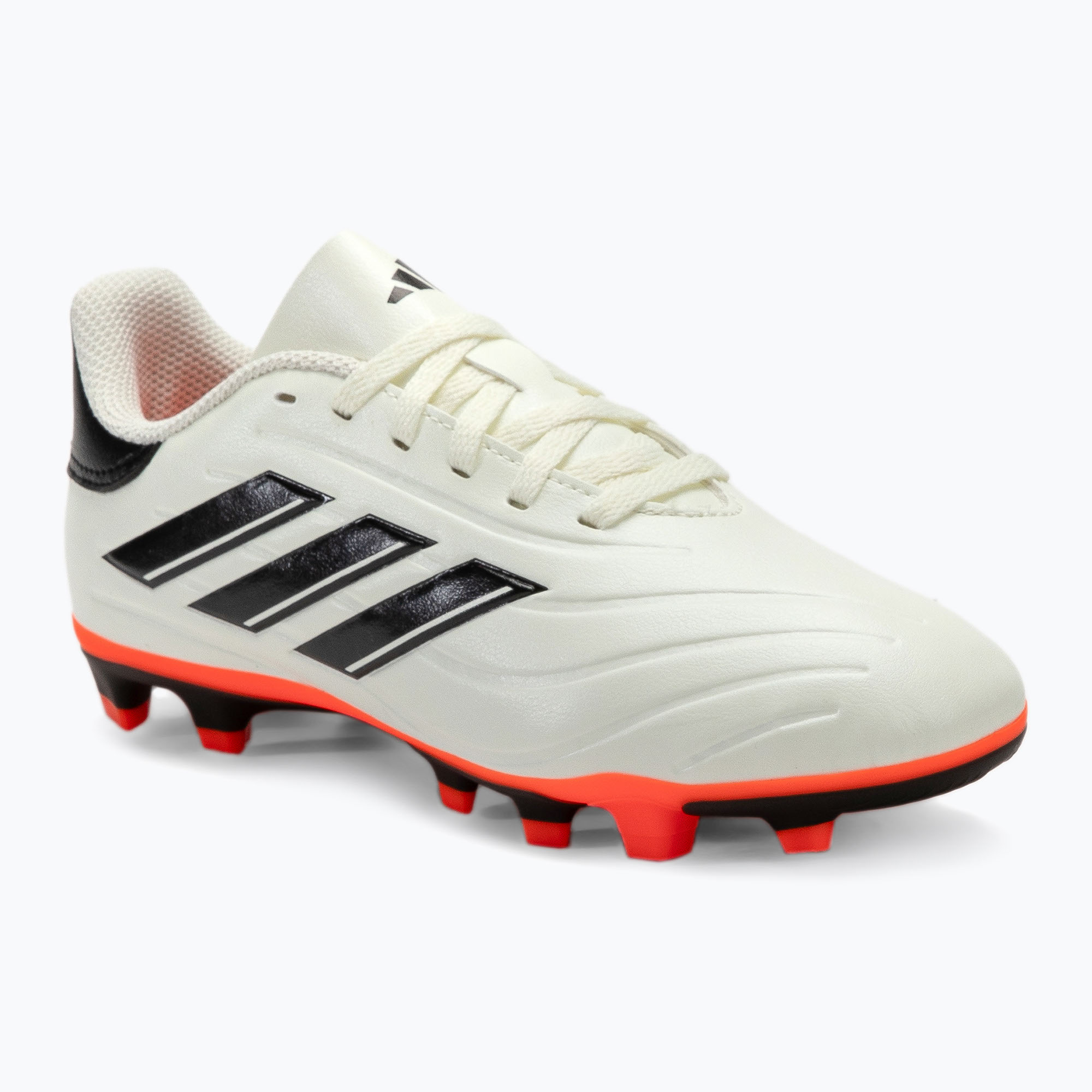 Detské kopačky adidas Copa Pure II Club FxG slonová kosť/core black/solar red