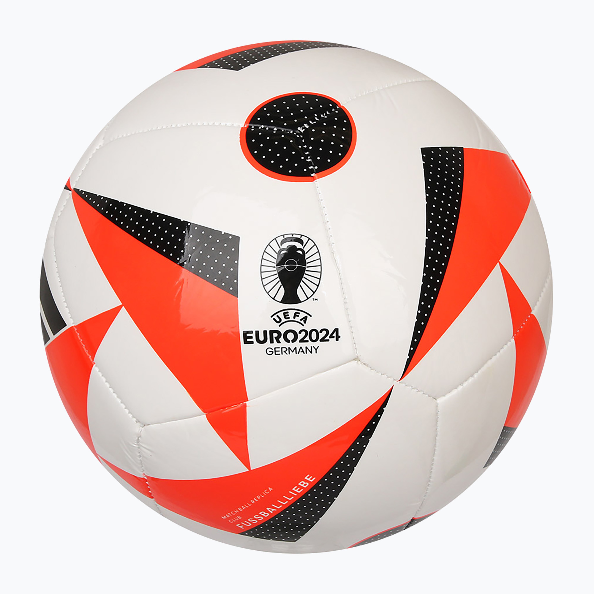 Futbalová lopta adidas Fussballiebe Club biela/solárne červená/čierna veľkosť 4