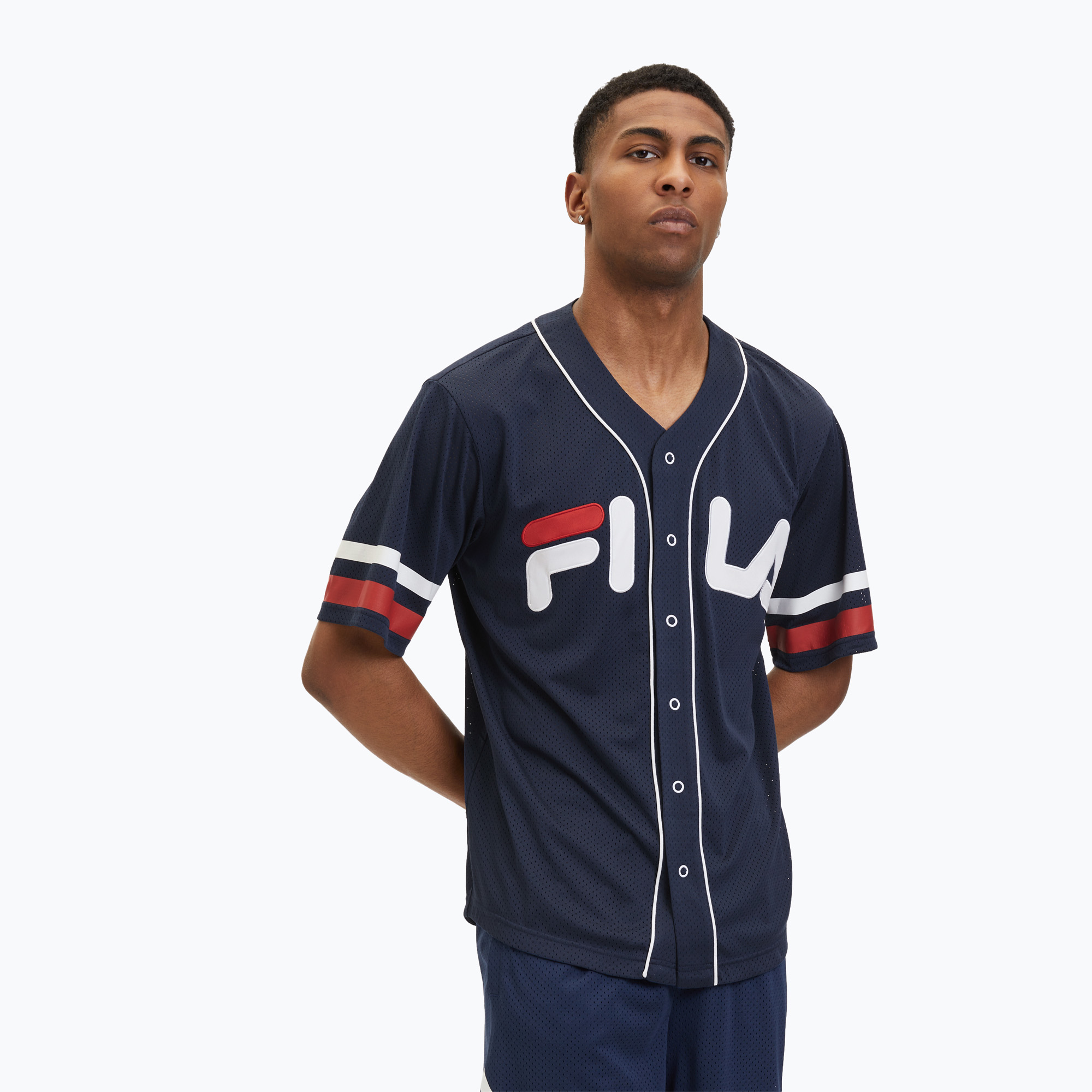 Pánske tričko FILA Lashio Baseball black iris (Lashio Baseball FAM0652)