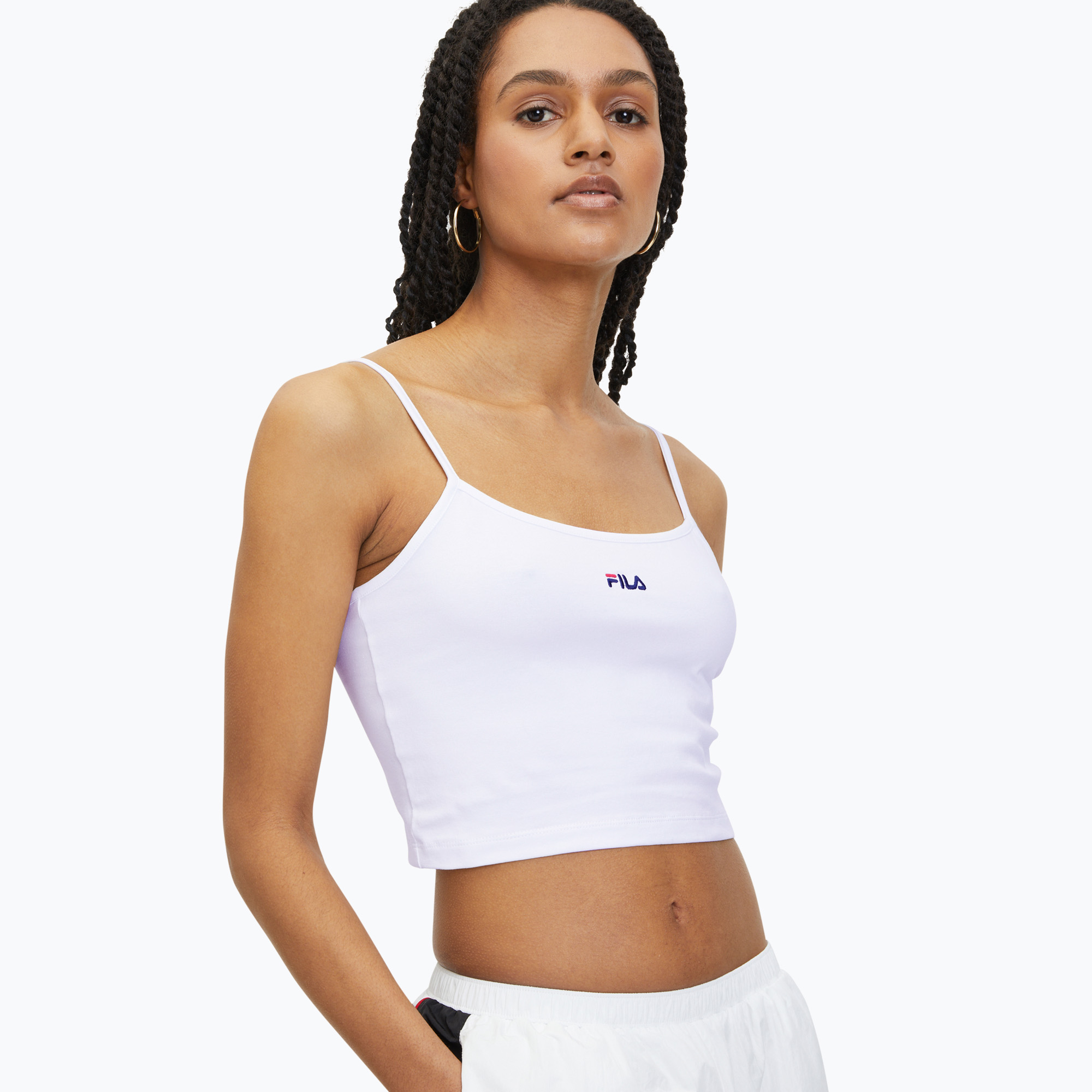 Dámske tričko FILA Loni Cropped Spaghetti bright white (Loni Cropped Spaghetti FAW0745)