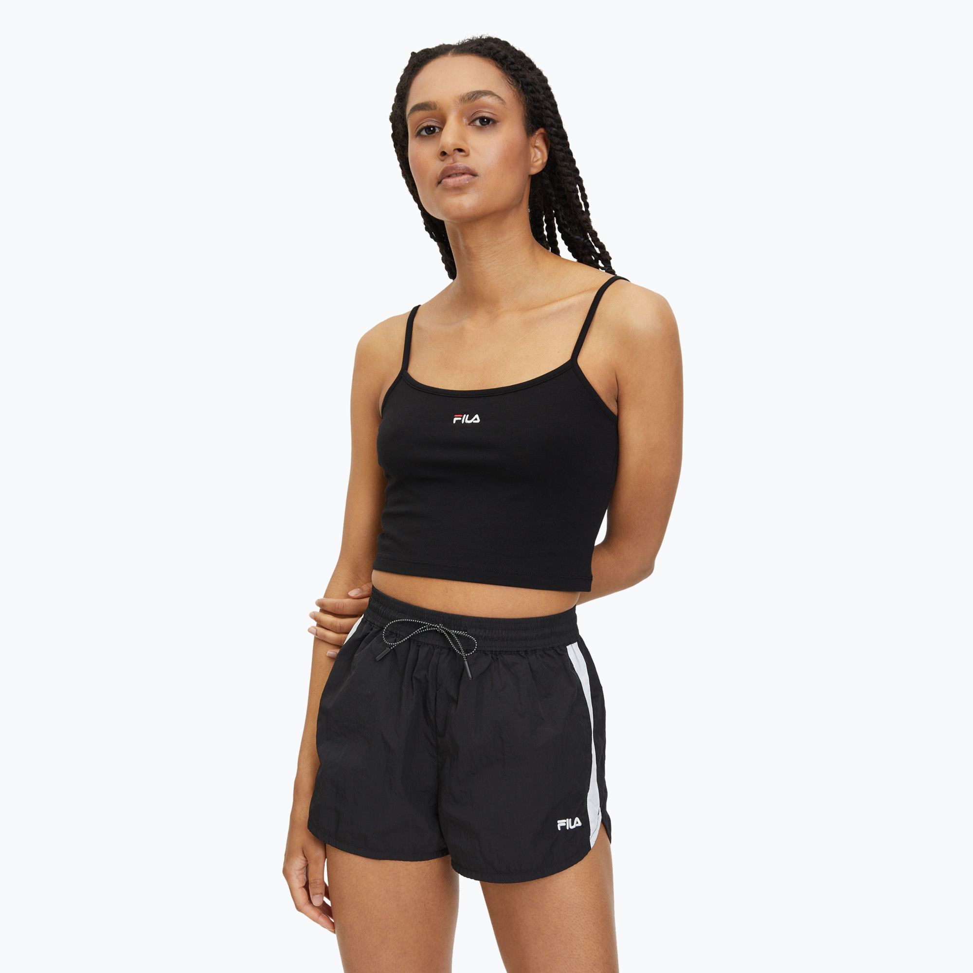 Dámske tričko FILA Loni Cropped Spaghetti black (Loni Cropped Spaghetti FAW0745)