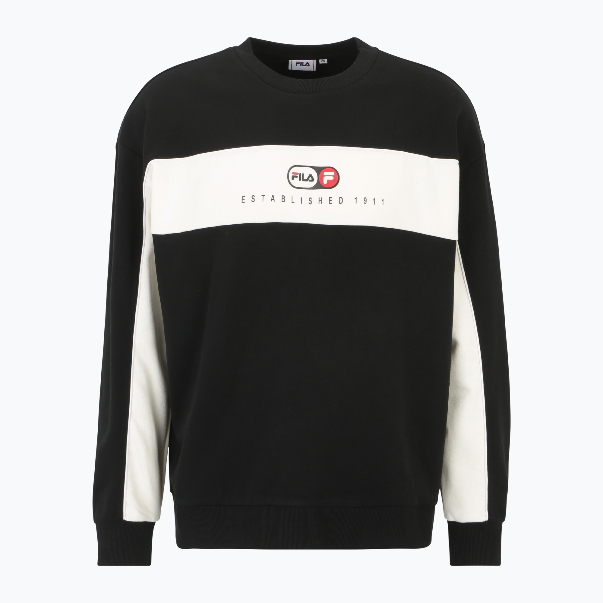 Pánska mikina FILA La Paz Crew Black/antique white (La Paz Crew Sweat FAM0795)