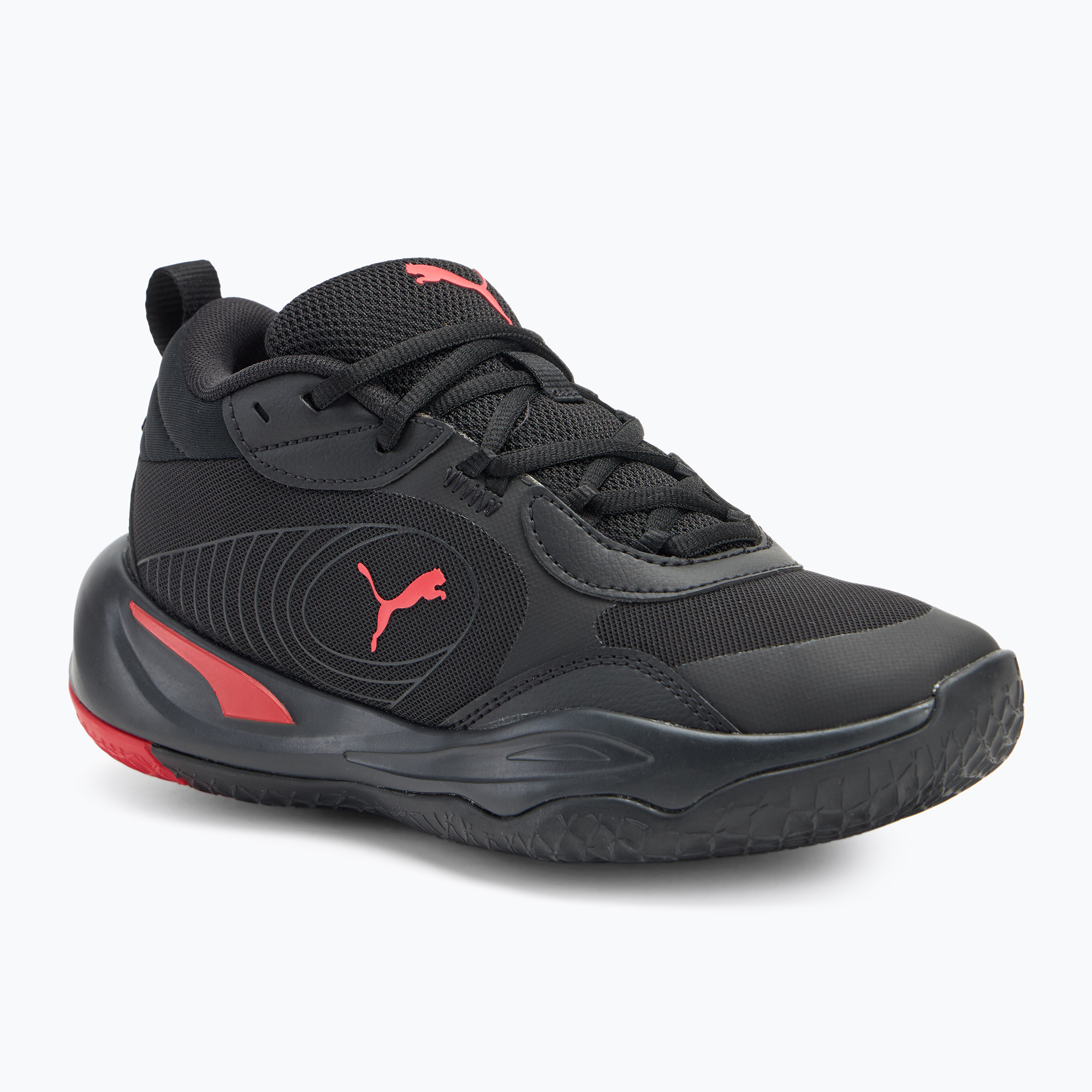 Detská basketbalová obuv PUMA Playmaker Pro JR puma black/for all time red (Playmaker Pro JR 310370 04)