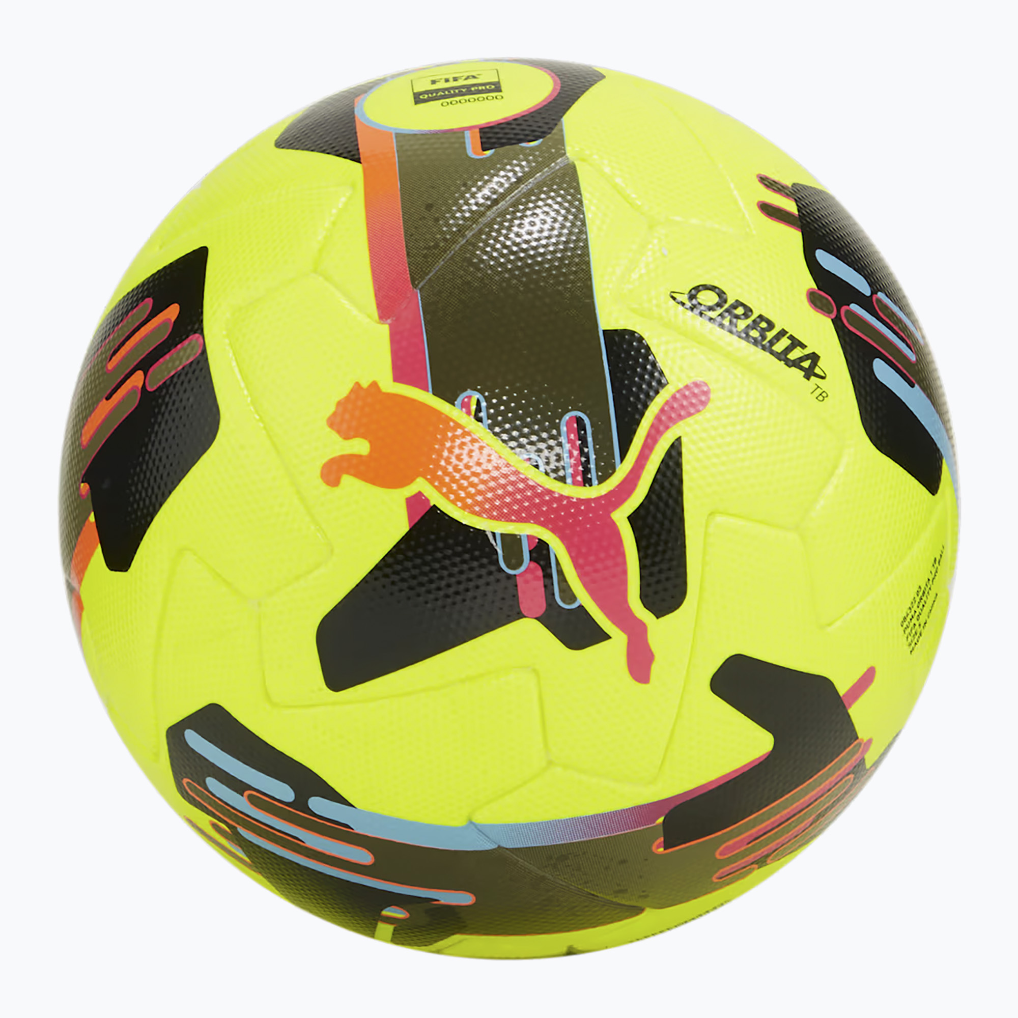 Futbalová lopta PUMA Orbita 2 TB FIFA Quality Pro lemon tonic/multicolor veľ. 5