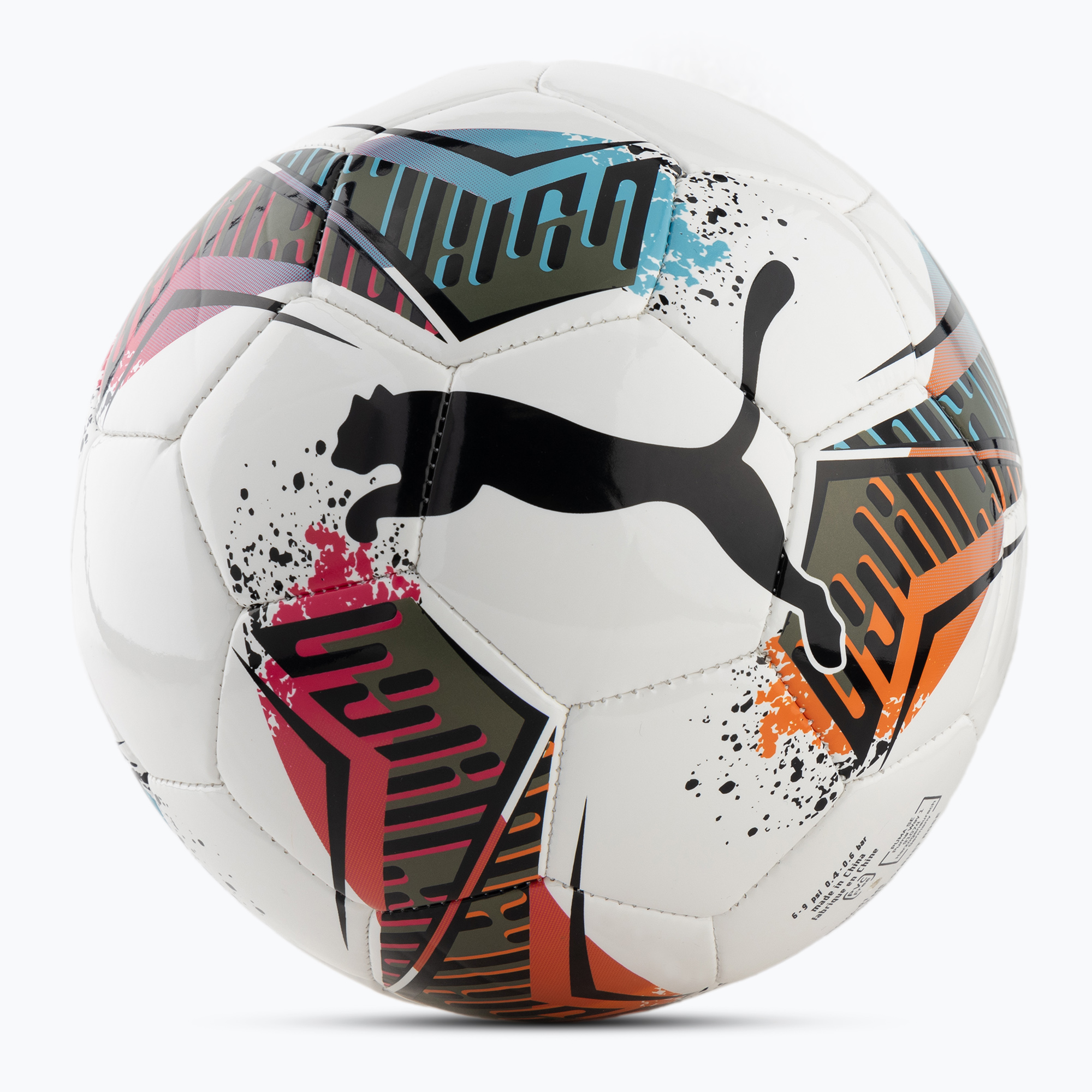 Futbalová lopta PUMA Futsal 2 MS puma white/garnet rose/dusty aqua veľ. 3 (Futsal 2 MS 084344 01)