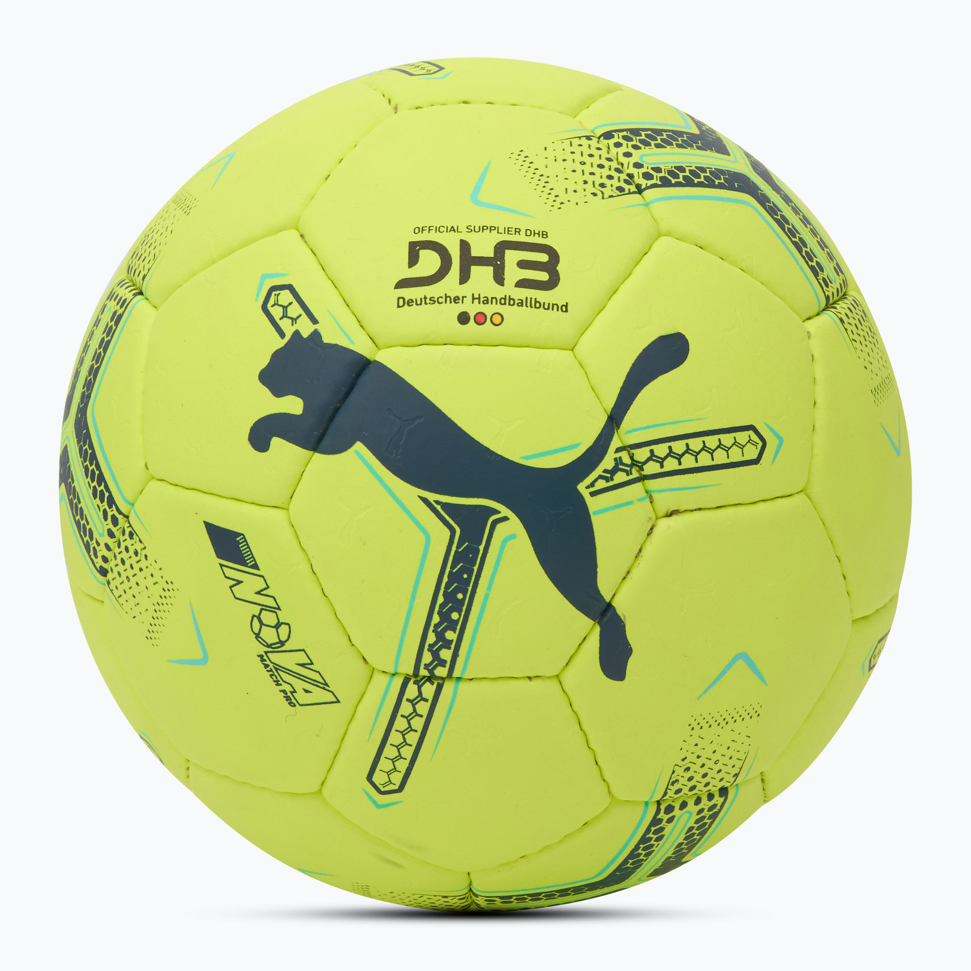 Hádzanárska lopta PUMA Nova Match Pro fizzy apple/grey skies Veľ. 3