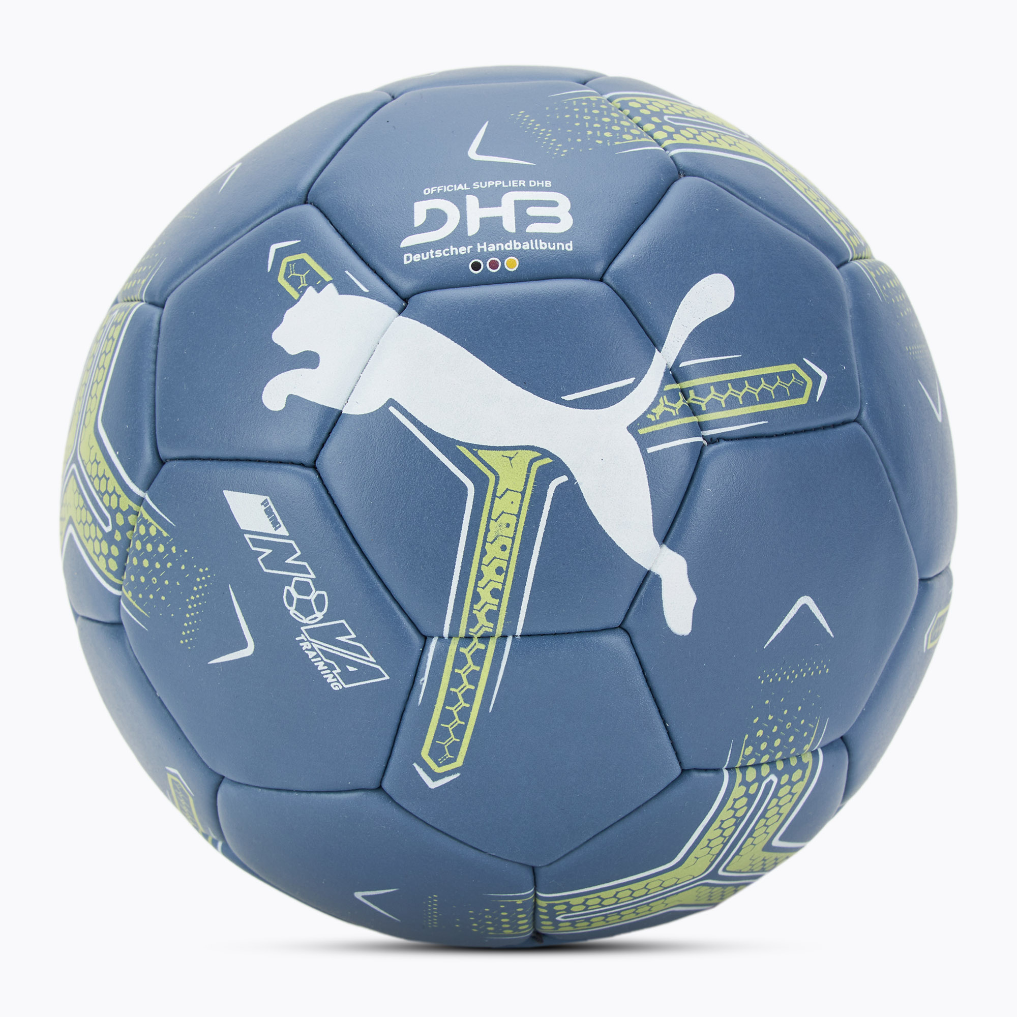 Hádzanárska lopta PUMA Nova Training blue horizon/puma white/fizzy apple size 0 (Nova Training 084386 01)