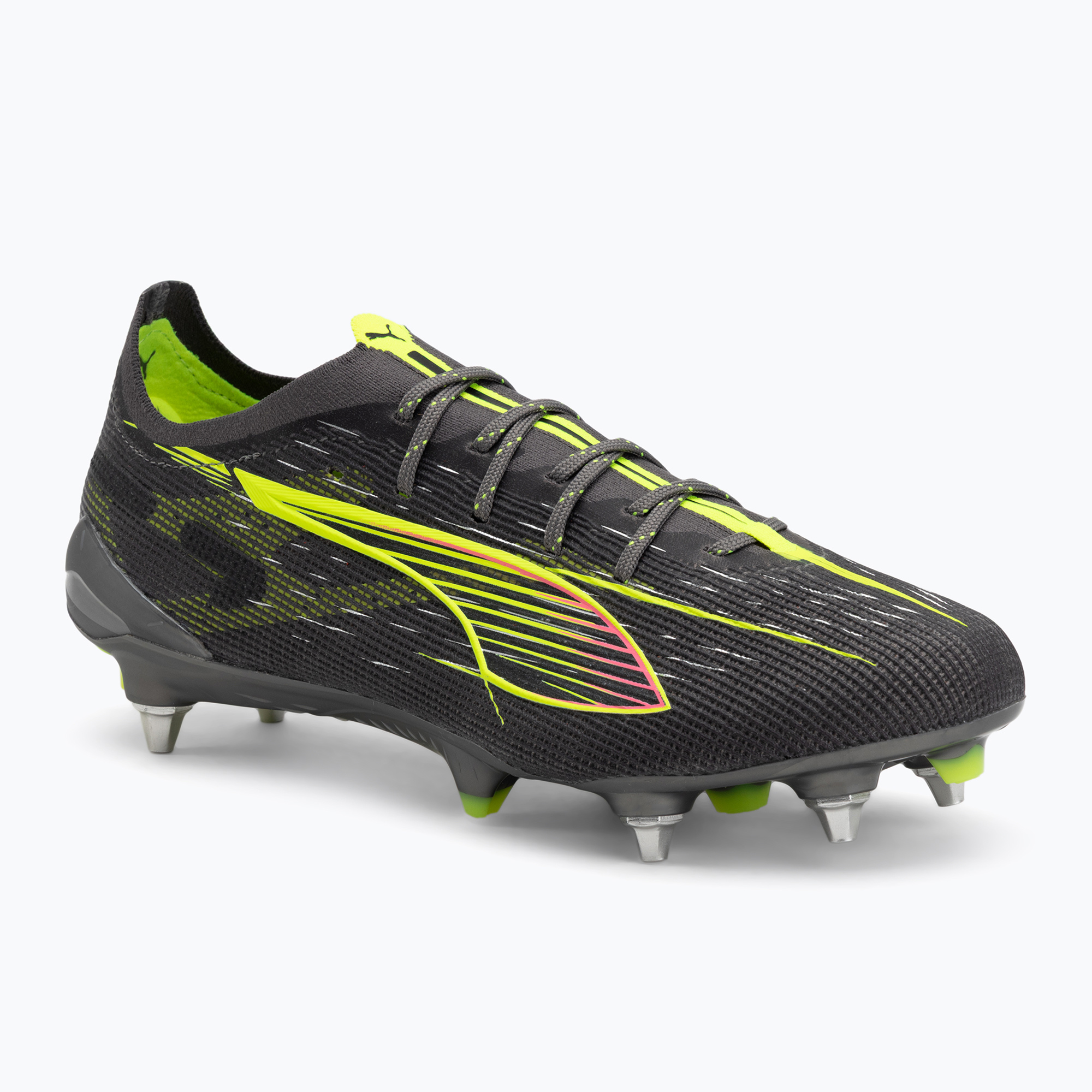 Pánske kopačky PUMA Ultra 5 Ultimate MxSG matte aged silver/yellow alert/sun struck (Ultra 5 Ultimate MxSG 108343 03)