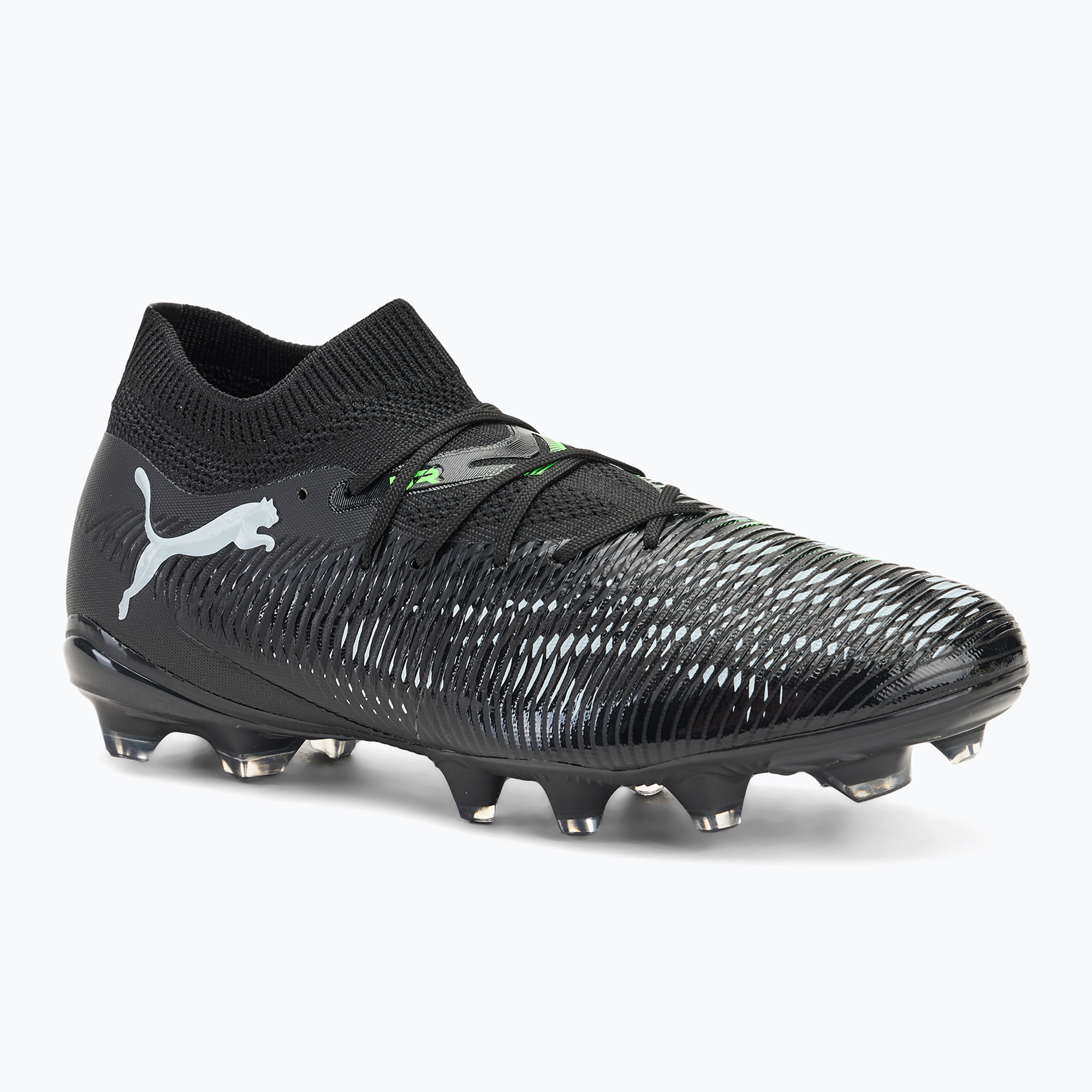Pánske kopačky PUMA Future 8 Match FG/AG puma black/cool light gray/fluo green (Future 8 Match 108140 02)