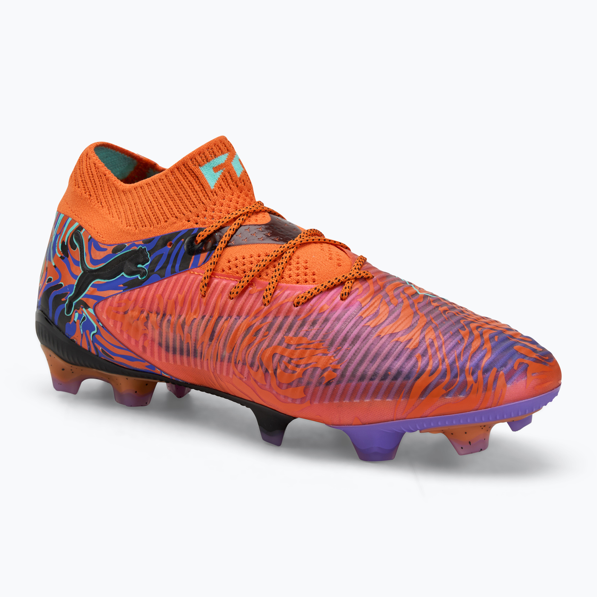 Pánske kopačky PUMA Future 8 Ultimate Creativity FG orange poppy/darček ametyst/electric peppermint/black (Future 8 Ultimate Creativity FG 108428 01)