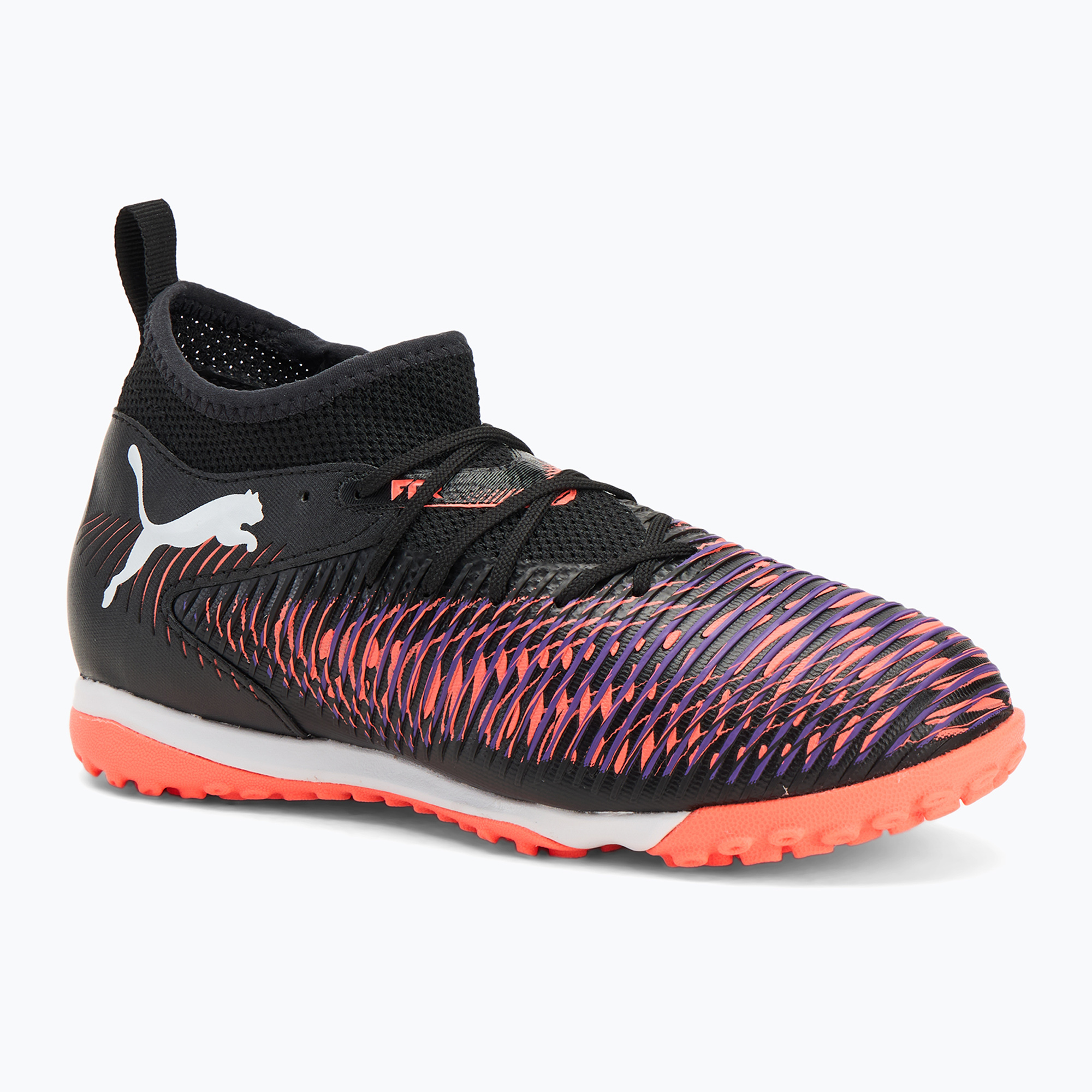 Detské kopačky PUMA Future 8 Match TT + Mid puma black/ puma white/ glowing red (Future 8 Match TT + Mid Jr 108386 01)