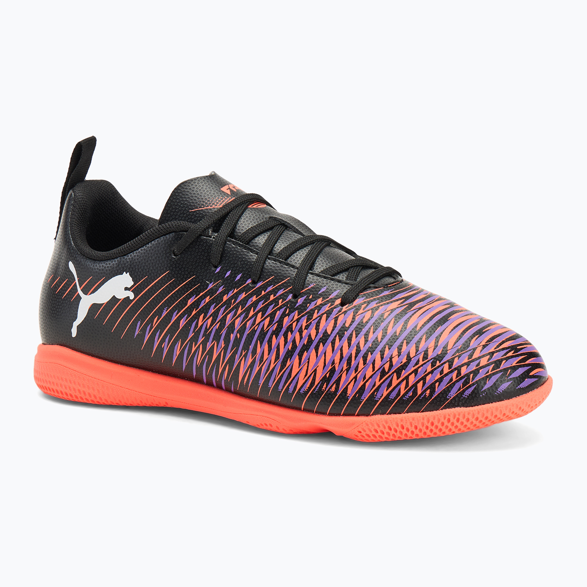 Detské kopačky PUMA Future 8 Play It puma black/ puma white/ glowing red (Future 8 Play It Jr 108397)