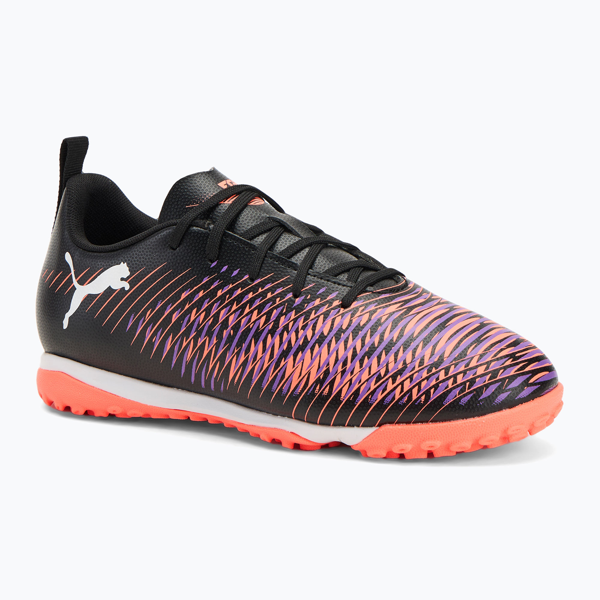 Detské kopačky PUMA Future 8 Play TT + Mid puma black/ puma white/ glowing red