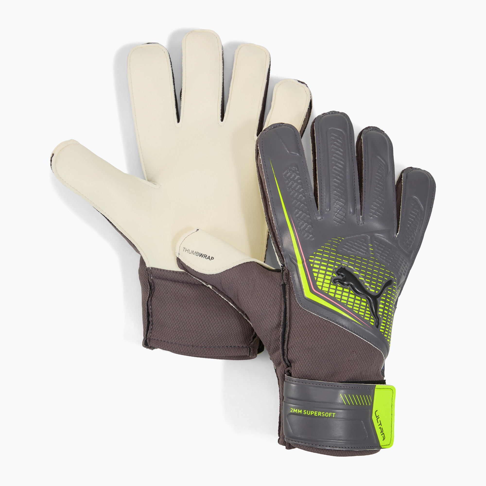 Brankárske rukavice PUMA Ultra Play RC matte aged silver/yellow alert (Ultra Play RC 041952 07)
