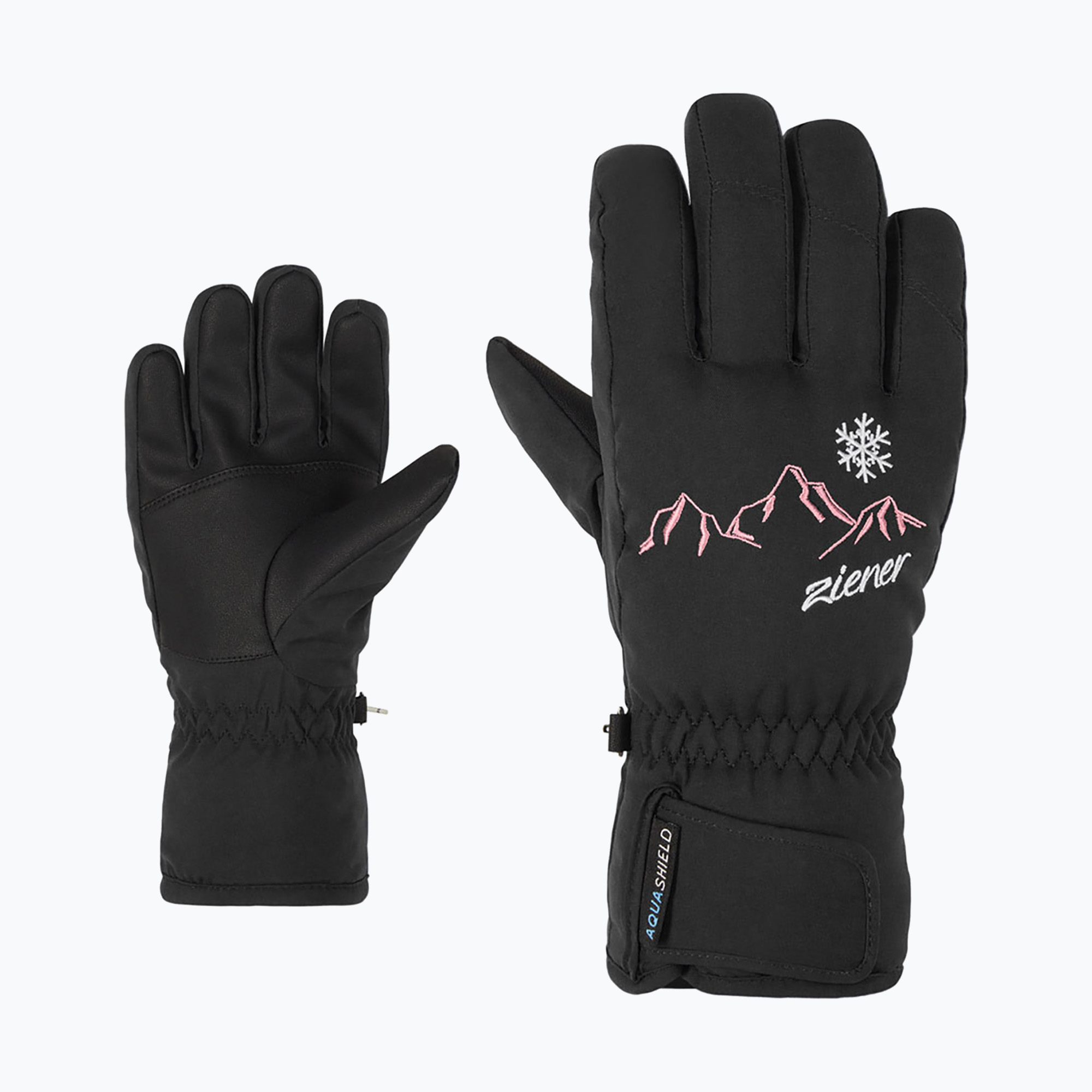 Detské lyžiarske rukavice ZIENER Lailla Aquashield black (Lailla Aquashield 801802.12)
