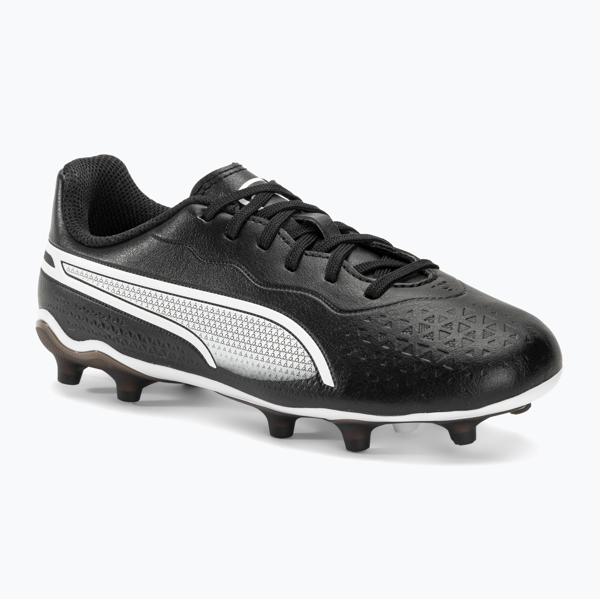 PUMA King Match FG/AG Jr detské kopačky puma black/puma white (King Match Fg/Ag Jr 107573 01)