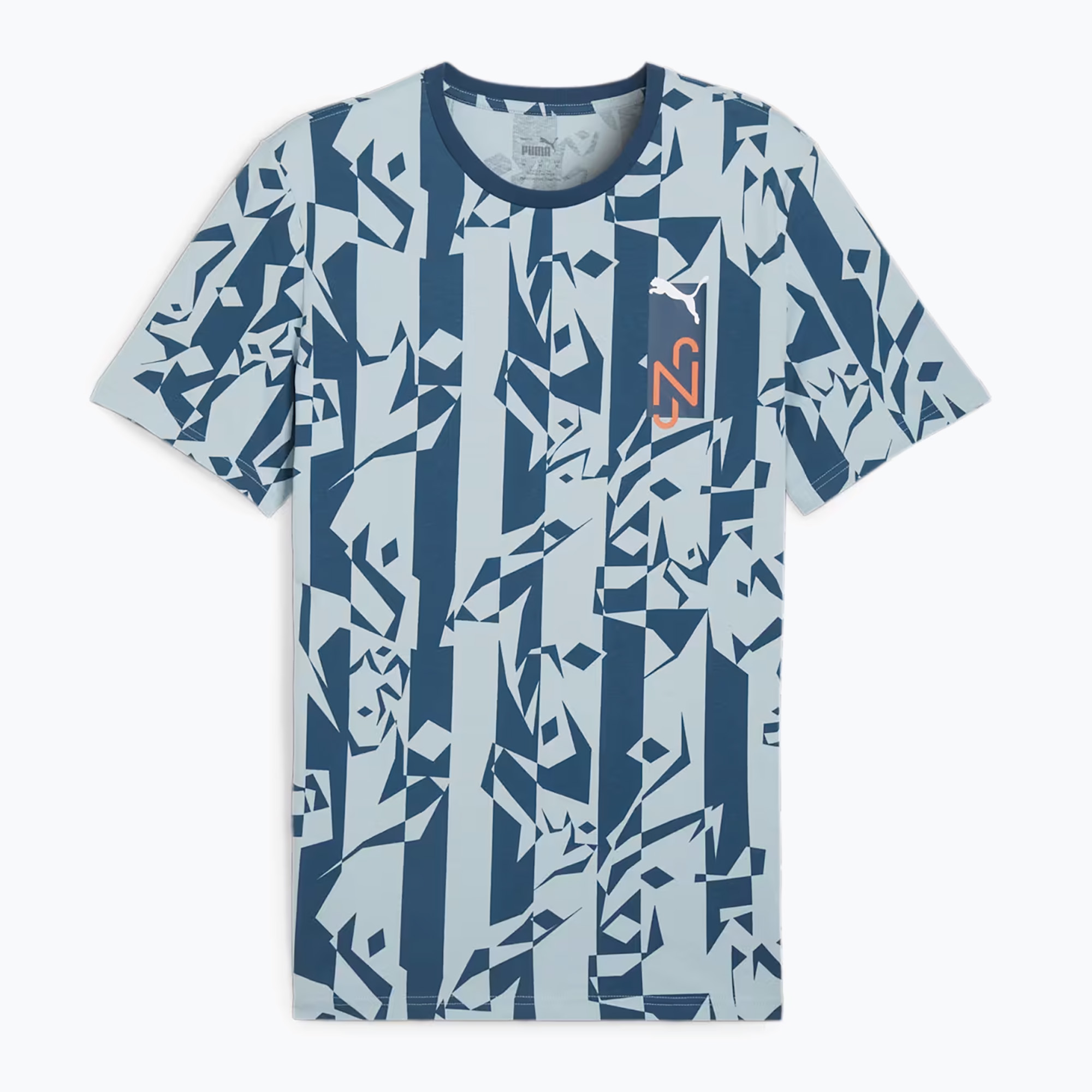 Pánske futbalové tričko PUMA Neymar Jr Creativity Logo Tee ocean tropic/turquoise surf (Neymar Jr Creativity Logo Tee 658954)