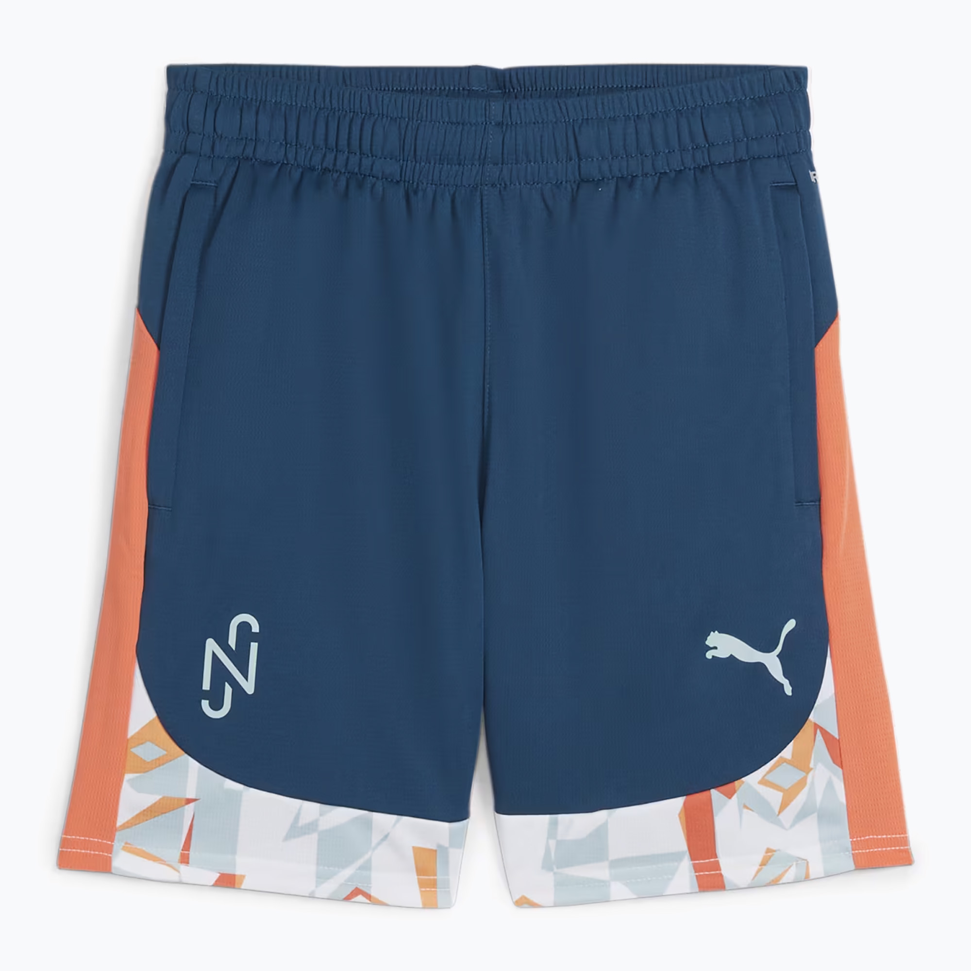 Detské futbalové šortky PUMA Neymar JR Creativity Training ocean tropic/hot heat (Neymar JR Creativity Training 658958)