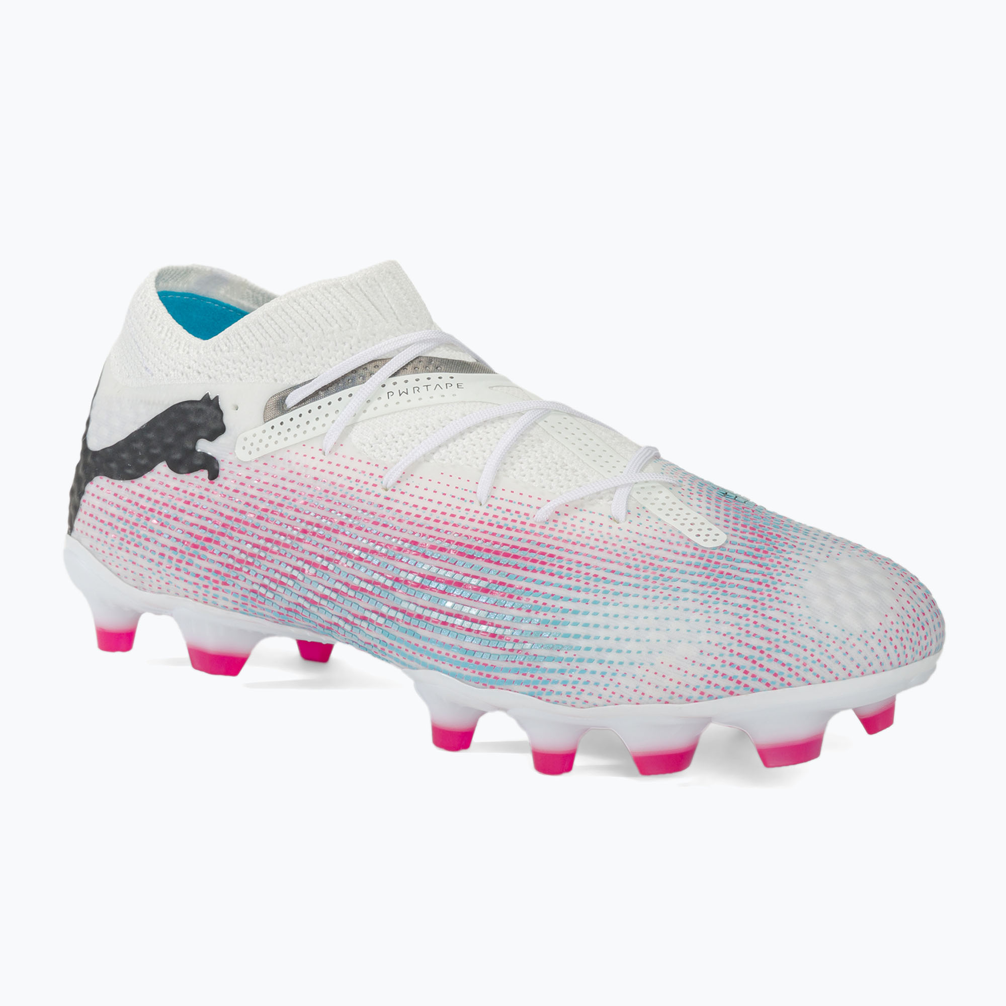 Futbalová obuv PUMA Future 7 Pro+ FG/AG puma white/puma black/poison pink (Future 7 Pro+ FG/AG 107705)