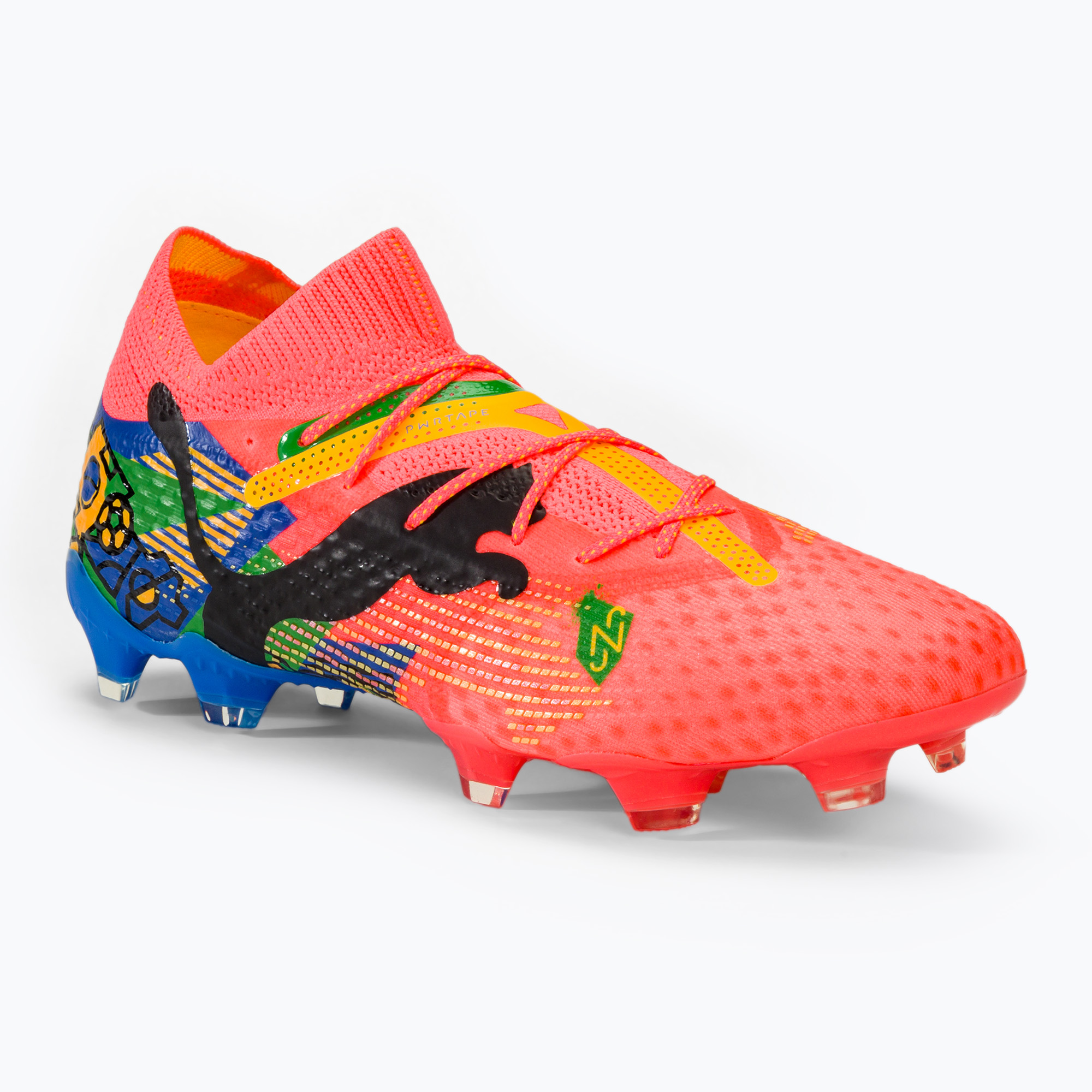 Kopačky/futbalová obuv PUMA Future 7 Ultimate Neymar Jr FG/AG sunset glow/black/sun stream/puma green/blue (Future 7 Ultimate Neymar Jr FG/AG 107839