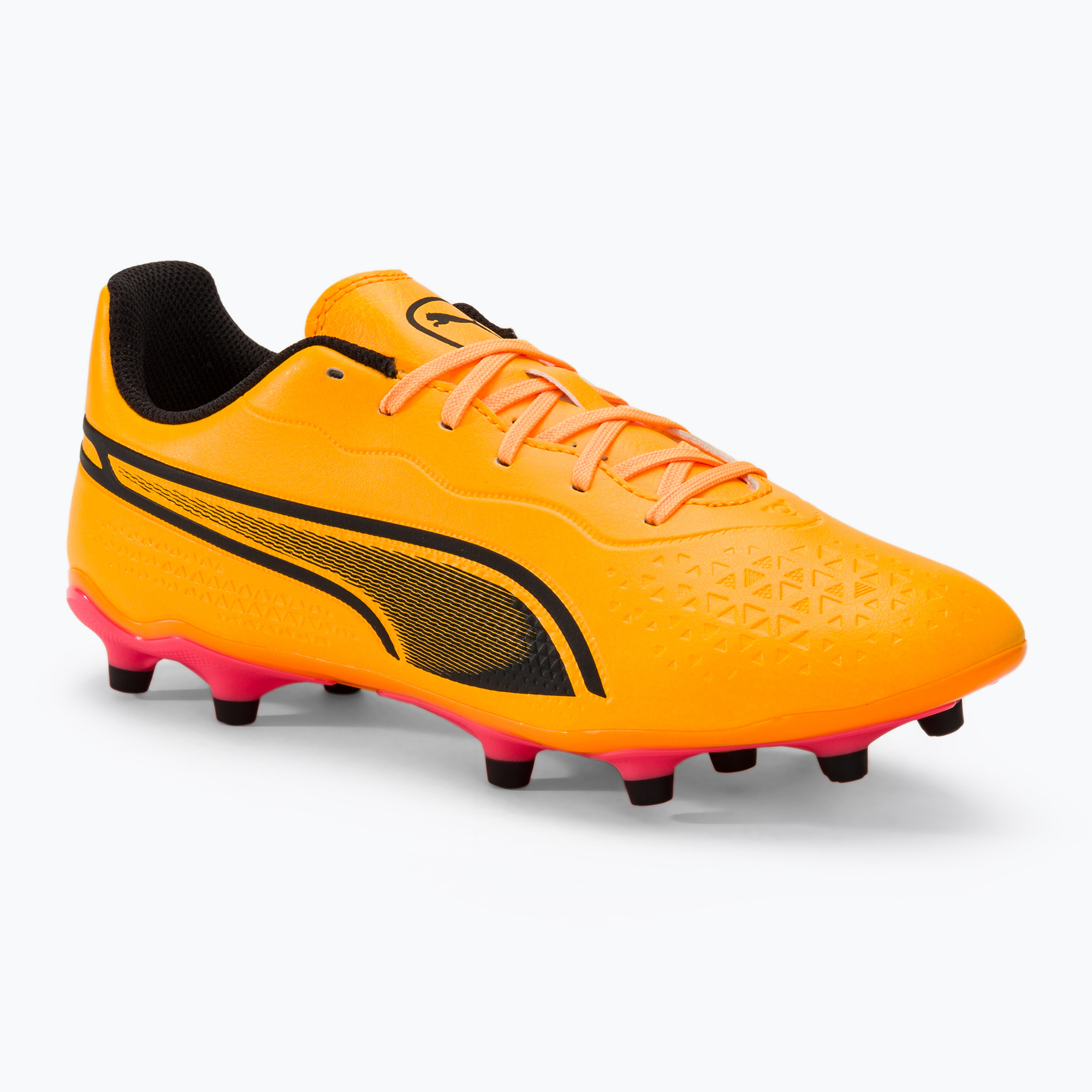 Futbalové kopačky PUMA King Match Fg/Ag sun stream/puma black/sunset glow (King Match Fg/Ag 107570)