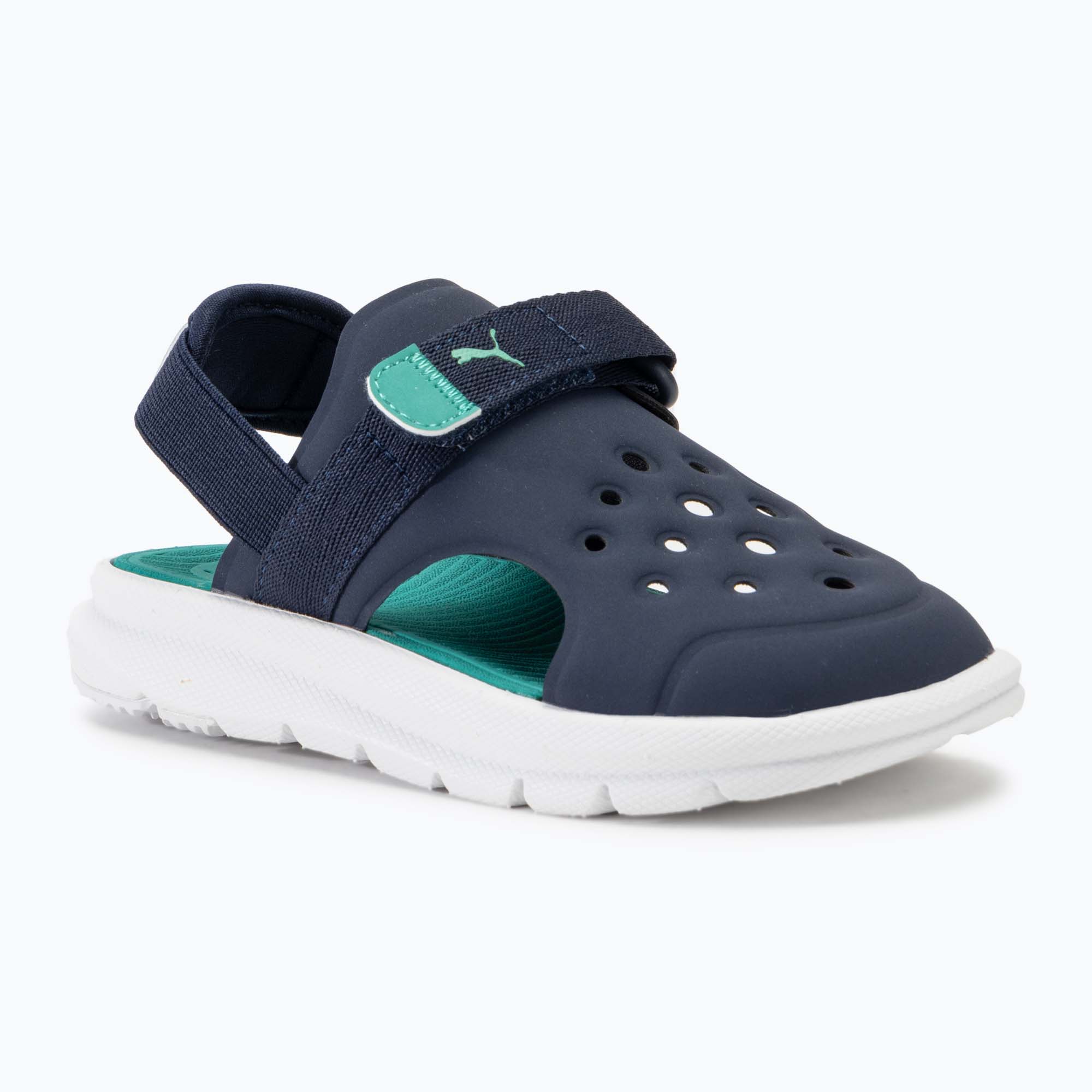 Detské sandále PUMA Evolve AC PS puma navy/sparkling green/puma white (Evolve AC PS 390692 08)