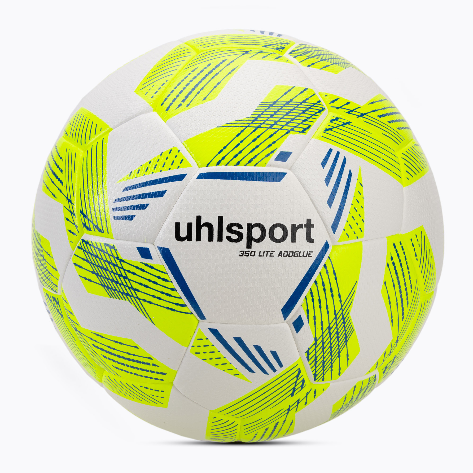 Futbalová lopta uhlsport 350 Lite Addglue white/fluo yellow/dark blue veľkosť 5 (350 Lite Addglue 100177001)