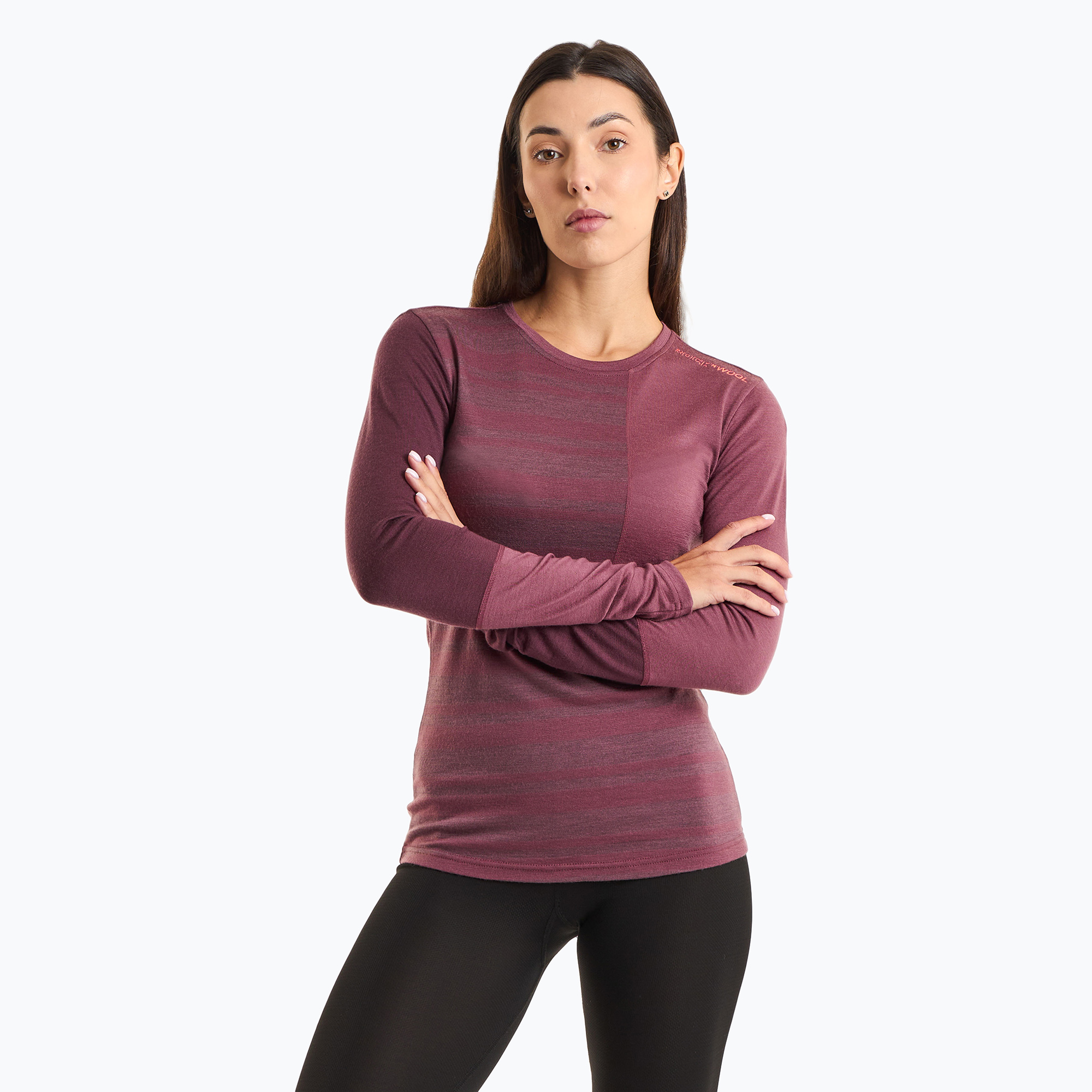 Dámsky termoaktívny longsleeve ORTOVOX 185 Rock'N'Wool mountain rose (185 Rock'N'Wool LS 8415200033)