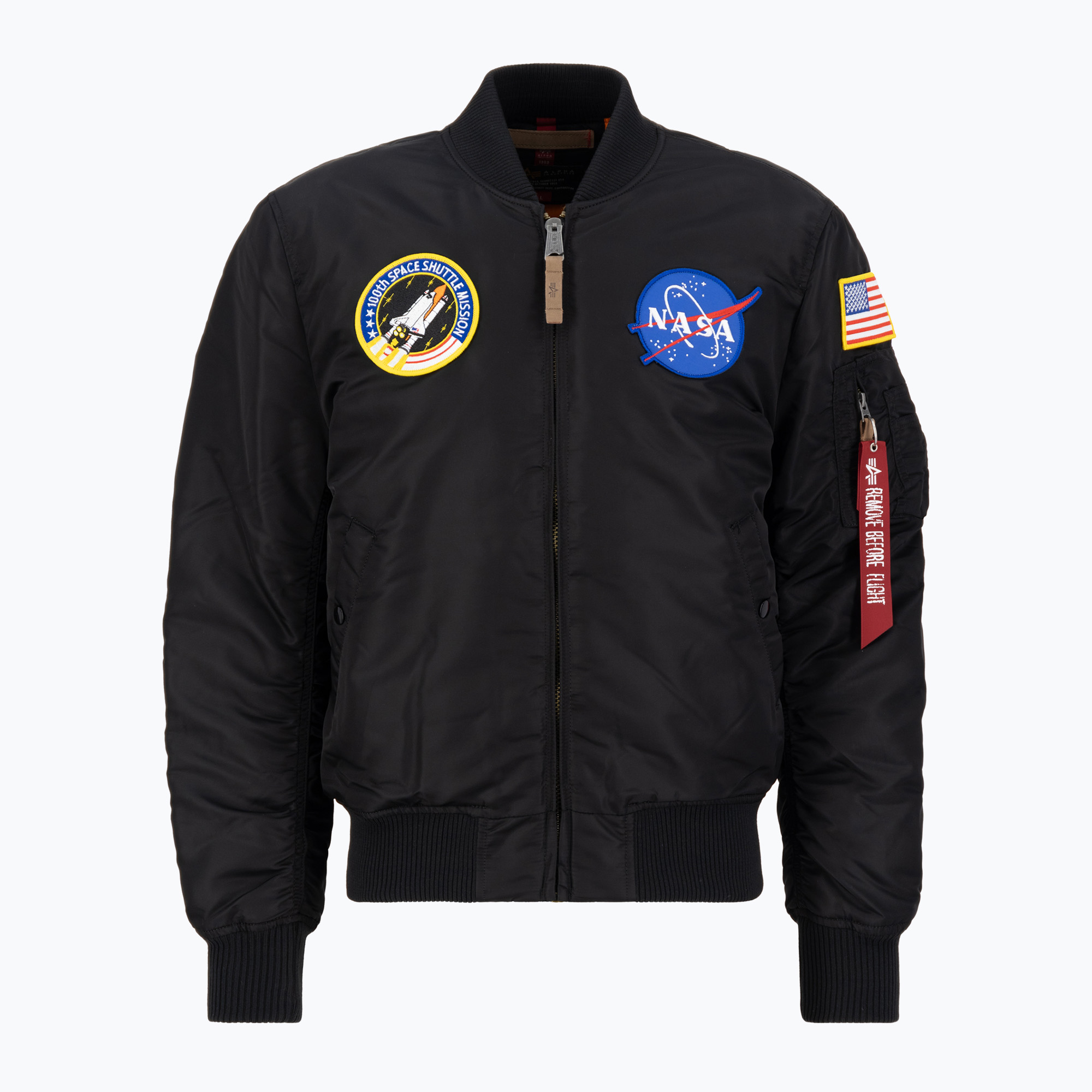 Pánska bunda Alpha Industries MA-1 VF NASA black (MA-1 VF NASA 16610703)