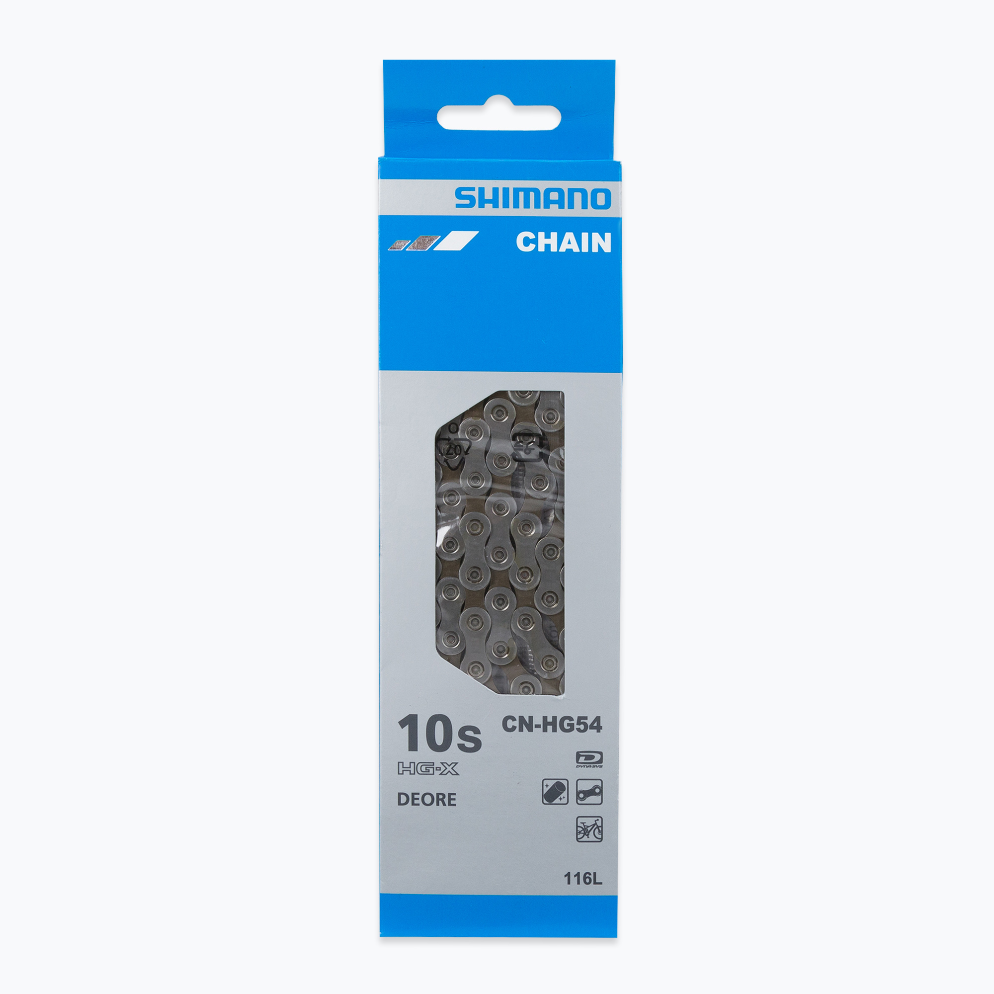 Cyklistická reťaz Shimano CN-HG54 + Pin 10rz 116 článkov strieborná ICNHG54116I (CN-HG54 ICNHG54116I)