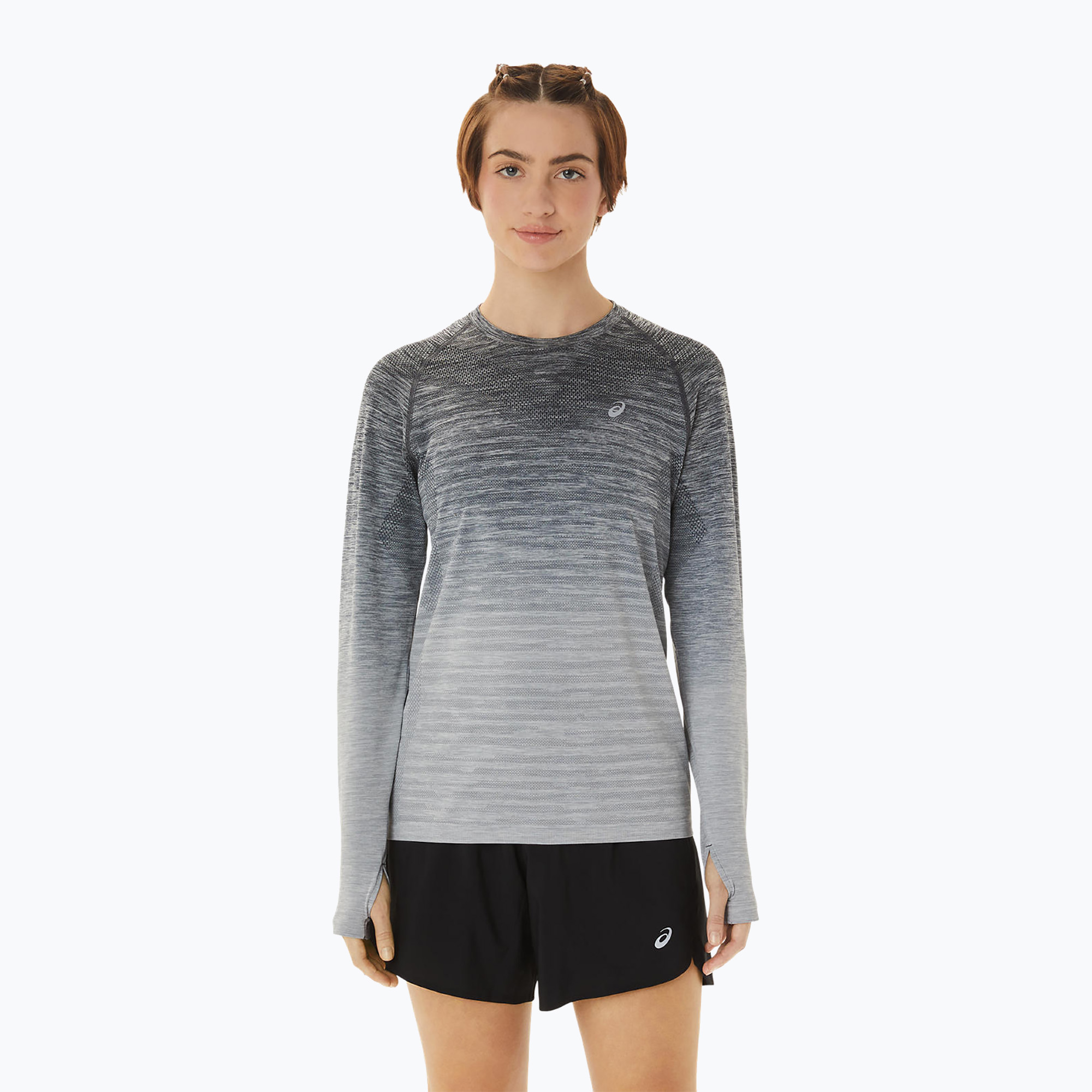 Dámske bežecké tričko ASICS Seamless carrier grey/glacier grey (Seamless LS 2012C392)