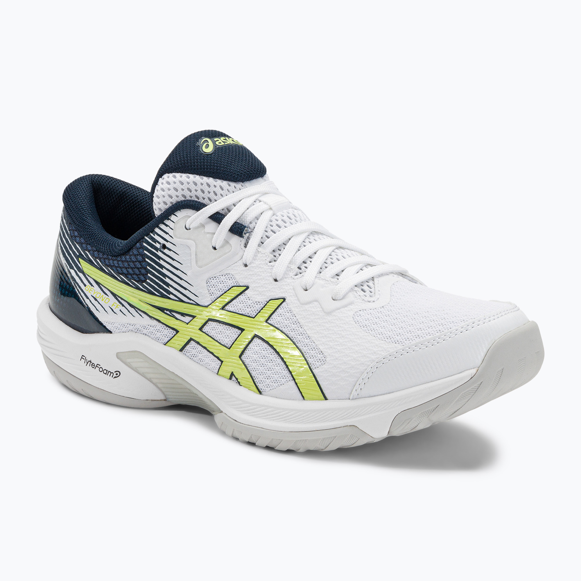 Volejbalová obuv ASICS Beyond FF white / glow yellow (Beyond FF 1071A092-100)