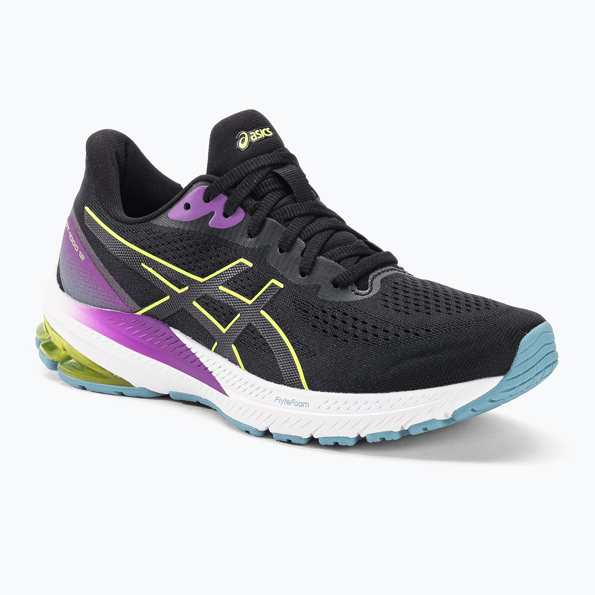 Dámska bežecká obuv ASICS Gt-1000 12 black/glow yellow (Gt-1000 12 1012B450)