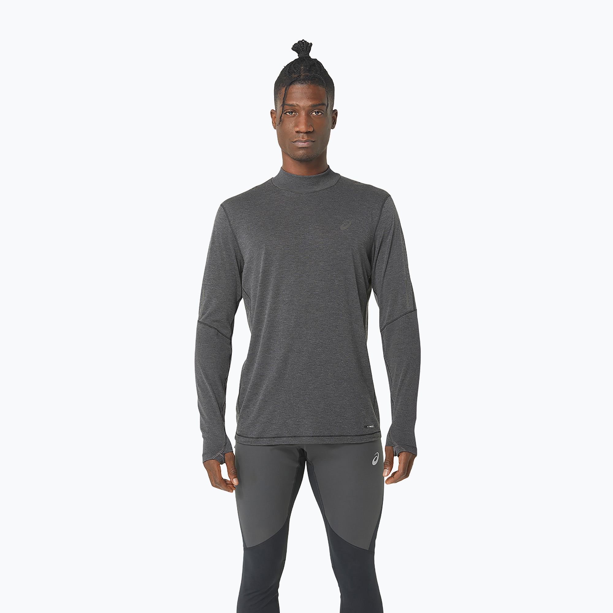 Pánske bežecké tričko ASICS Metarun Mock Neck performance black (Metarun Mock Neck Top 2011C873)