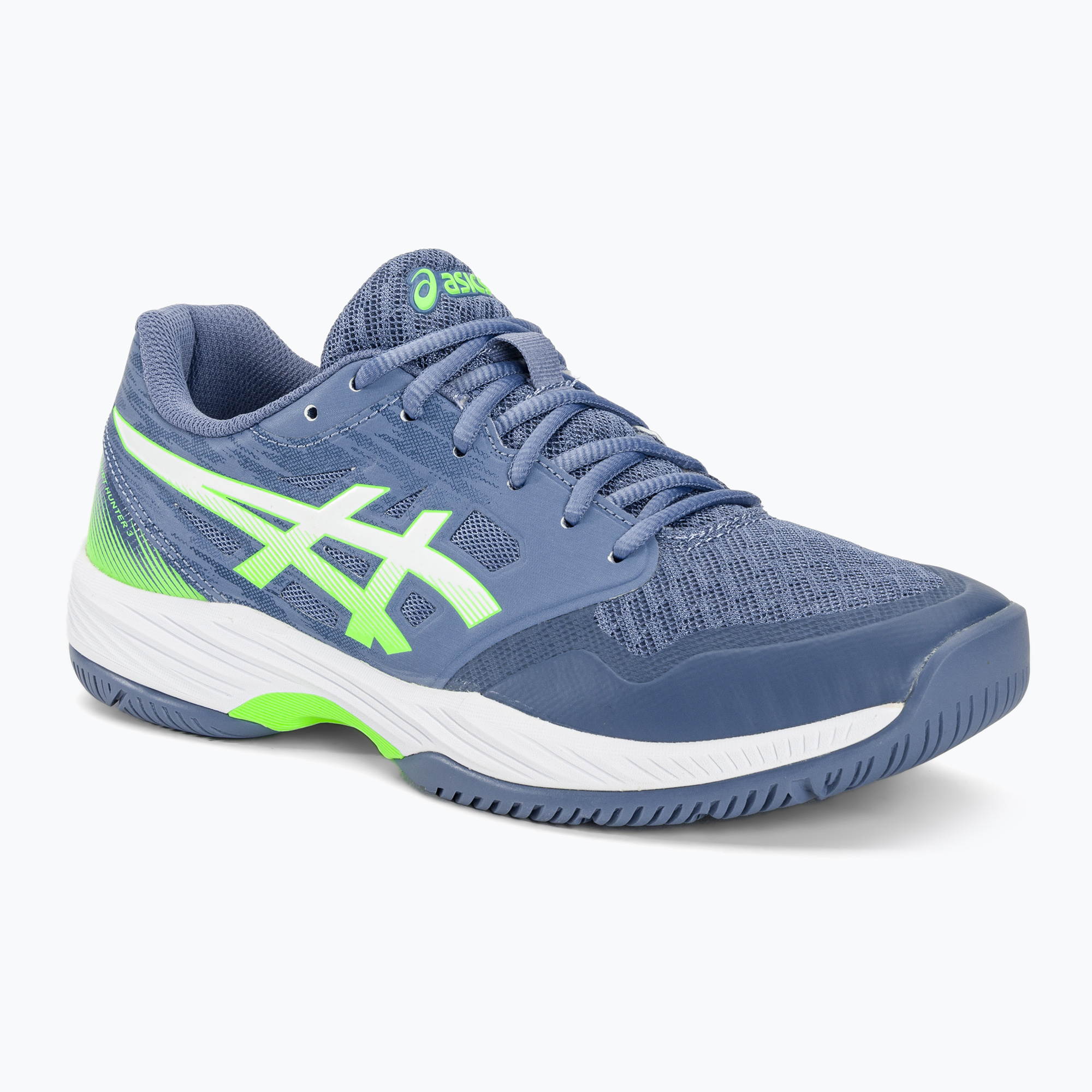Pánska squashová obuv ASICS Gel-Court Hunter 3 denim blue/lime burst (Gel-Court Hunter 3 1071A088-402)