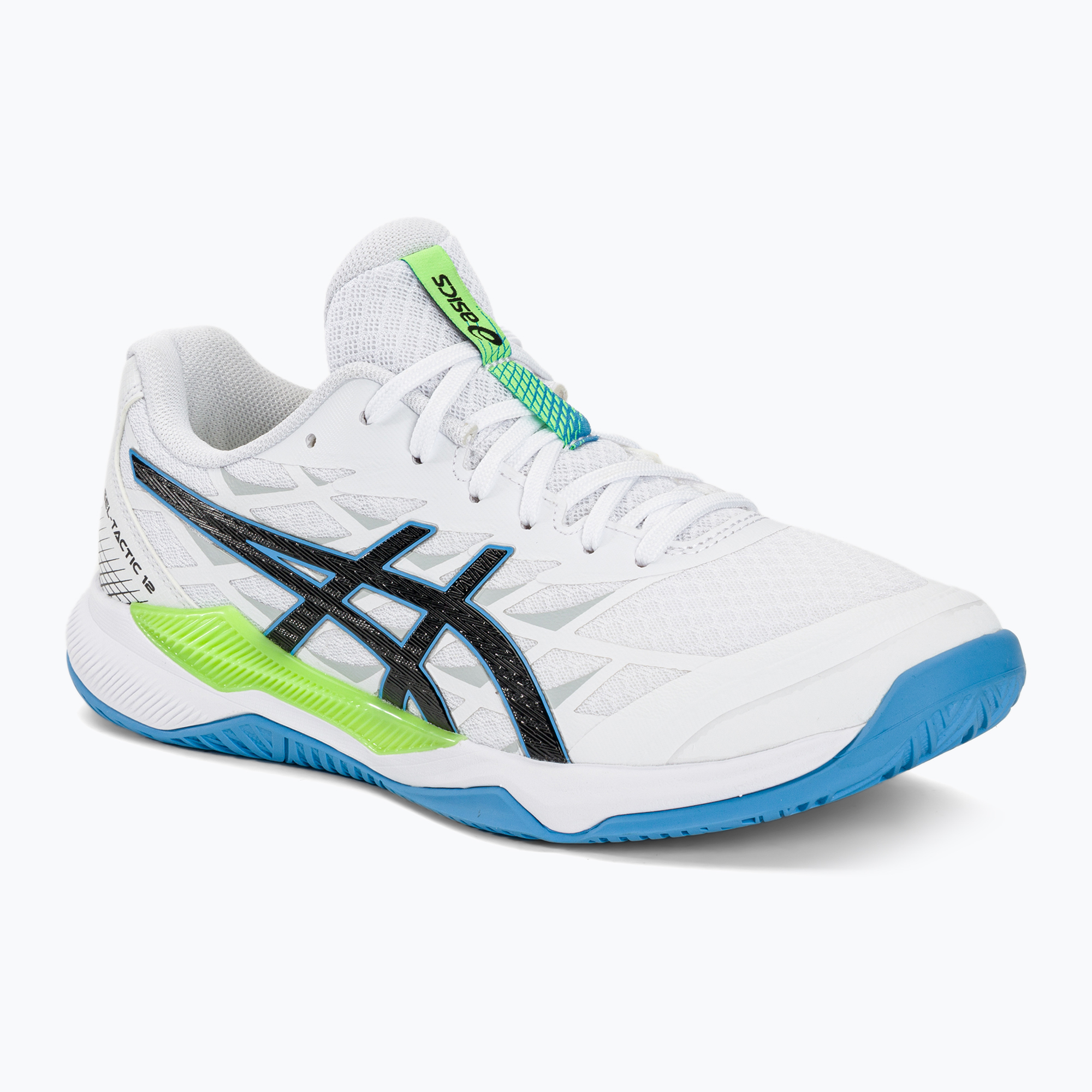 Pánska hádzanárska obuv ASICS Gel-Tactic 12 white/lime burst (Gel-Tactic 12 1071A090-102)