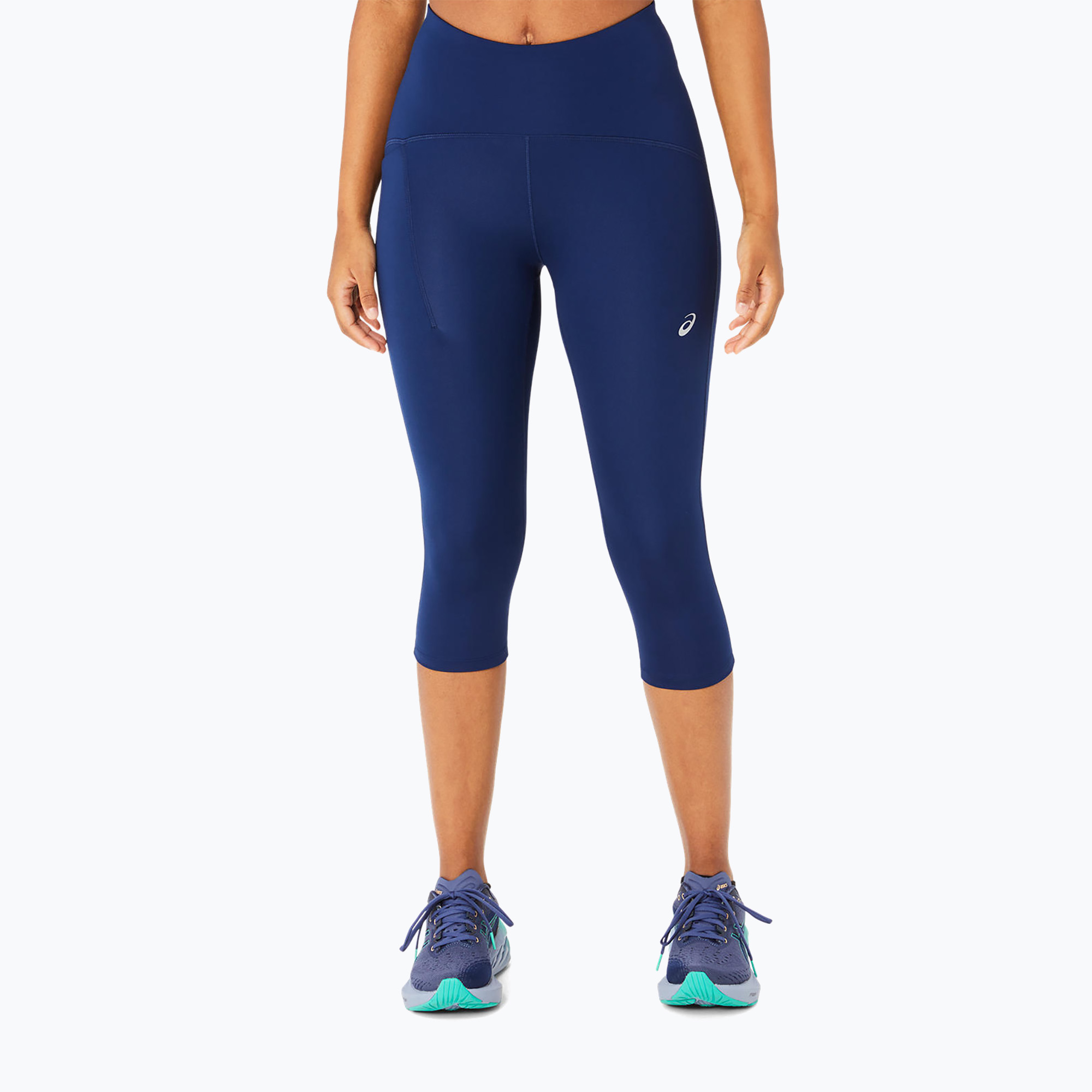 Dámske bežecké legíny ASICS High Waist Capri blue expanse (High Waist Capri 2012D006)